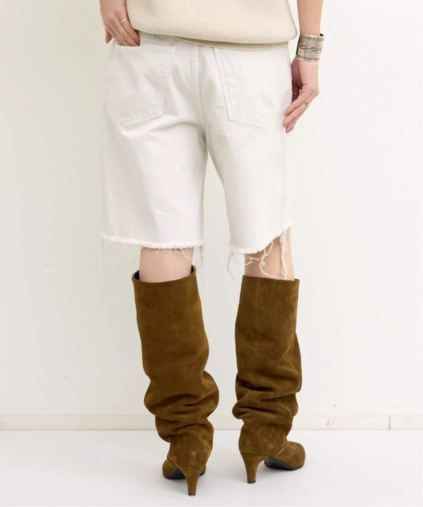 RED CARD/レッド カード】 HALF DENIM（デニムパンツ・ジーンズ）｜L