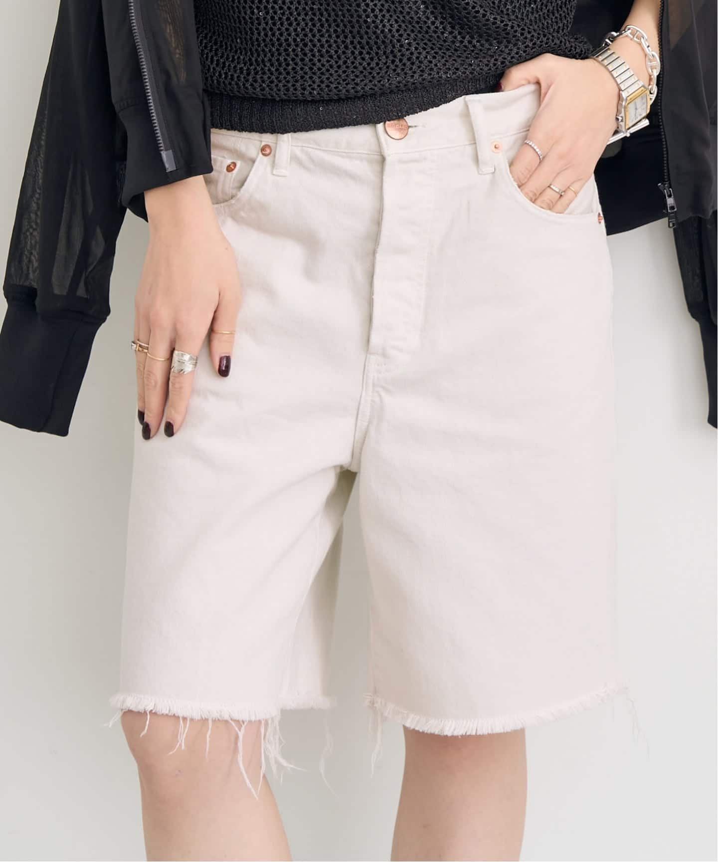 RED CARD/レッド カード】 HALF DENIM（デニムパンツ・ジーンズ）｜L