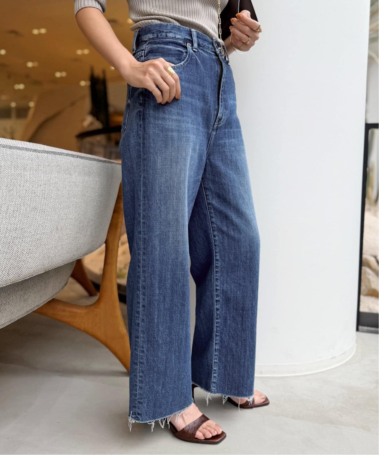 RED CARD/レッド カード】 CROPPED FLARE DENIM（デニムパンツ