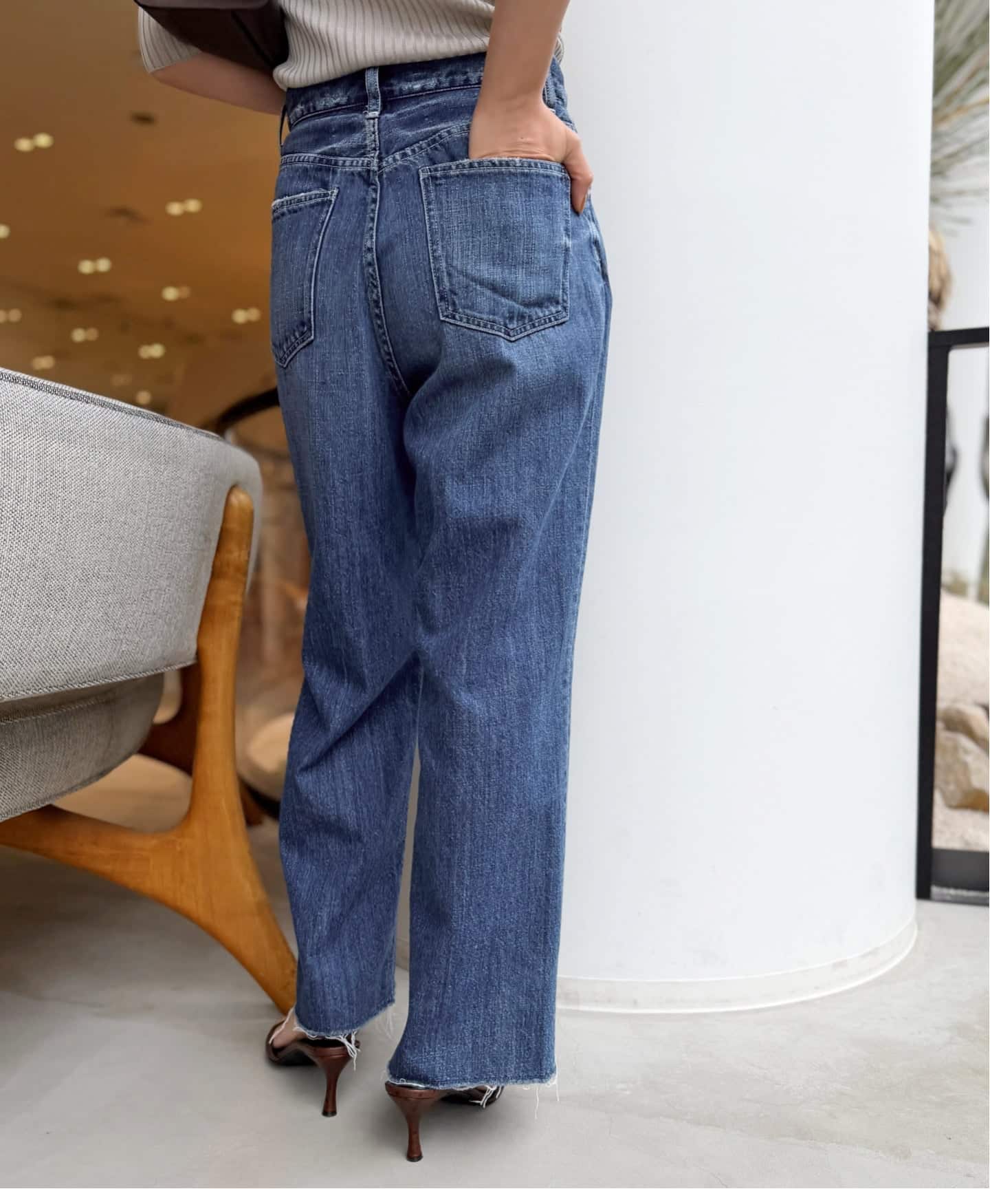RED CARD/レッド カード】 CROPPED FLARE DENIM(デニムパンツ RED CARD/レッド カード】 CROPPED FLARE DENIM(デニムパンツ
