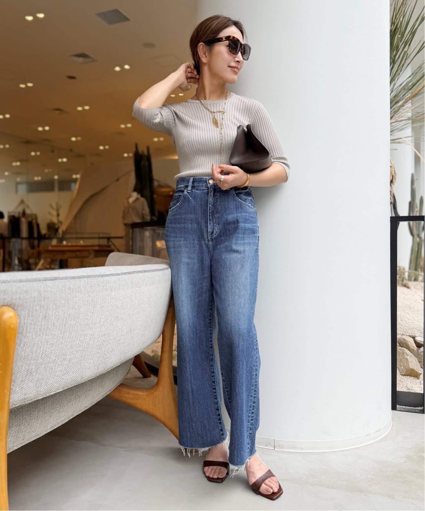 RED CARD/レッド カード】 CROPPED FLARE DENIM（デニムパンツ