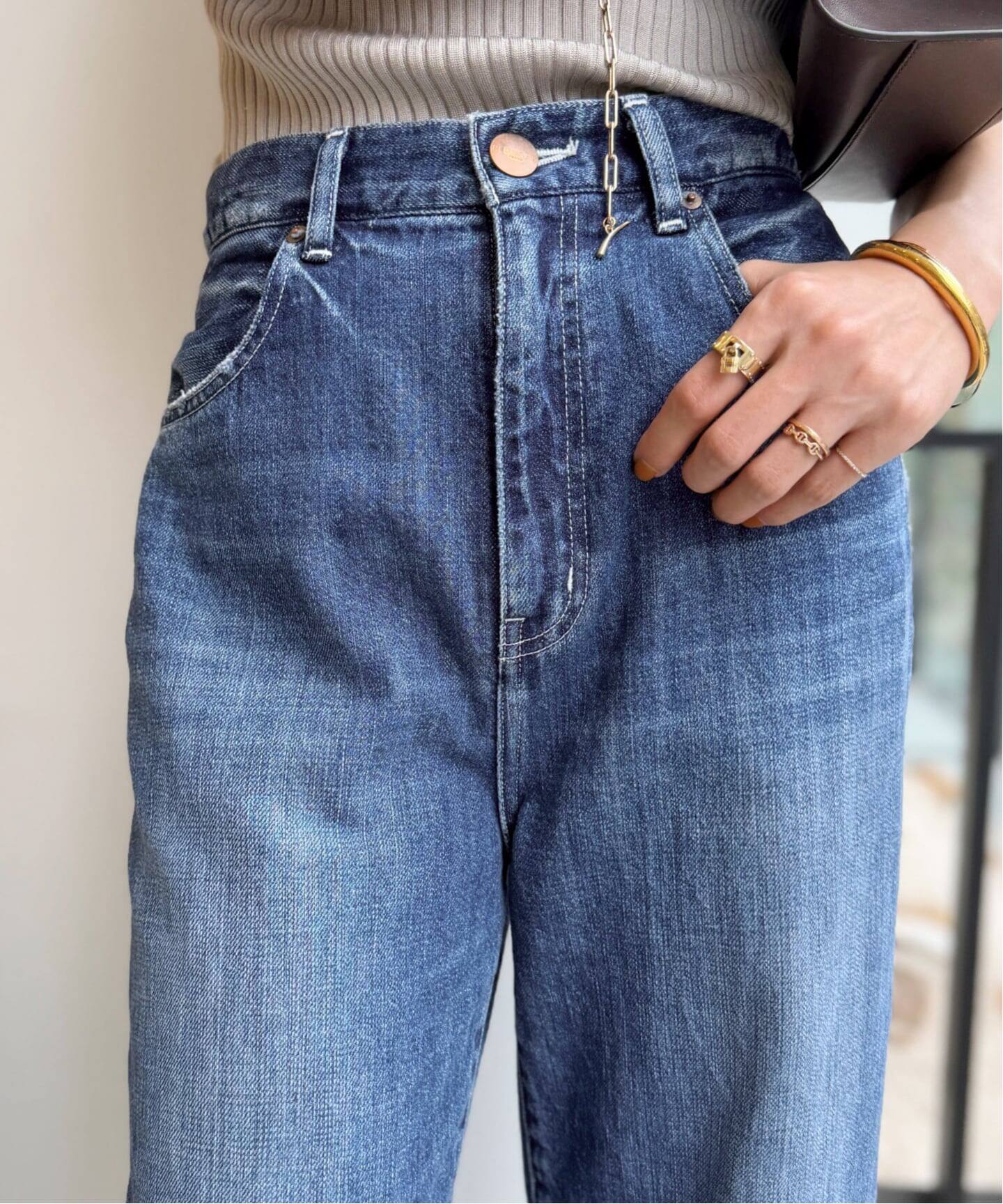 RED CARD/レッド カード】 CROPPED FLARE DENIM（デニムパンツ