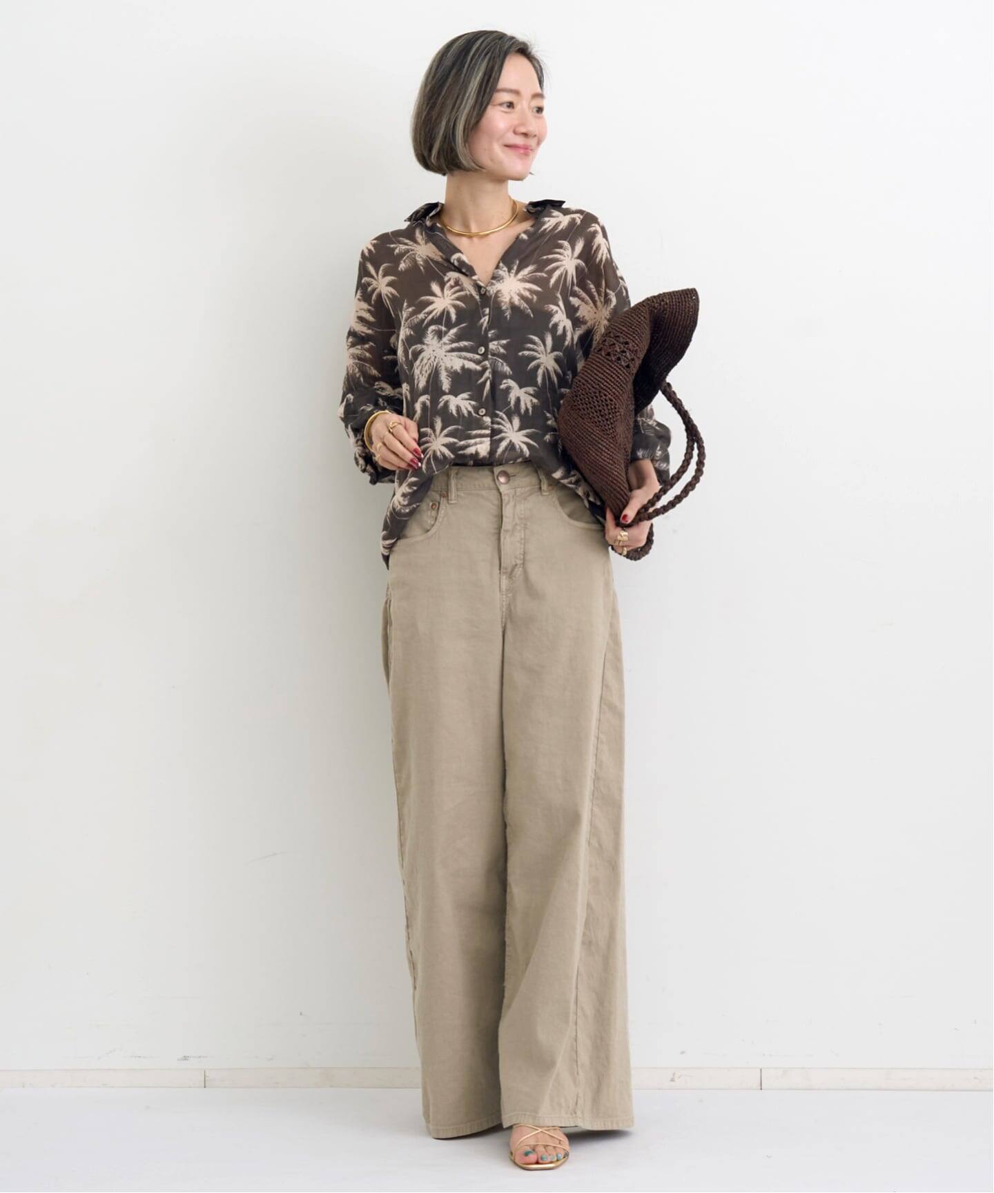 RED CARD/レッド カード】 COTTON LINEN PANTS（その他パンツ）｜L