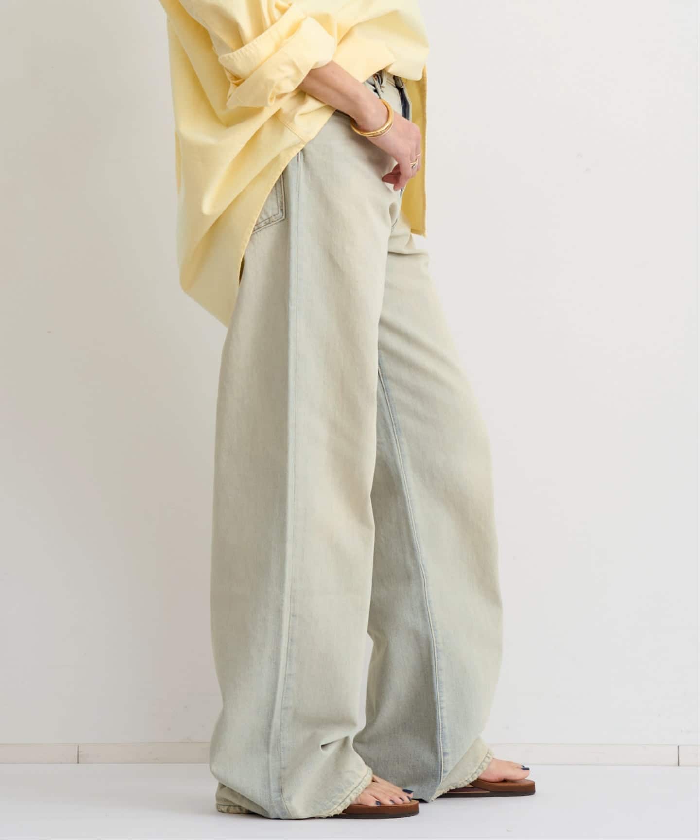 【新品・タグ付き】デニミストTERI WIDE LEG JEAN 24号 DENIMIST/デニミスト】 TERI WIDELEG JEAN（デニムパンツ・ジーンズ