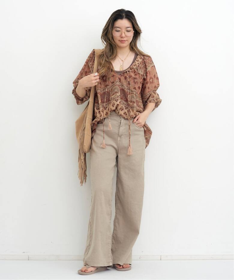 RED CARD/レッド カード】 COTTON LINEN PANTS（その他パンツ）｜L 