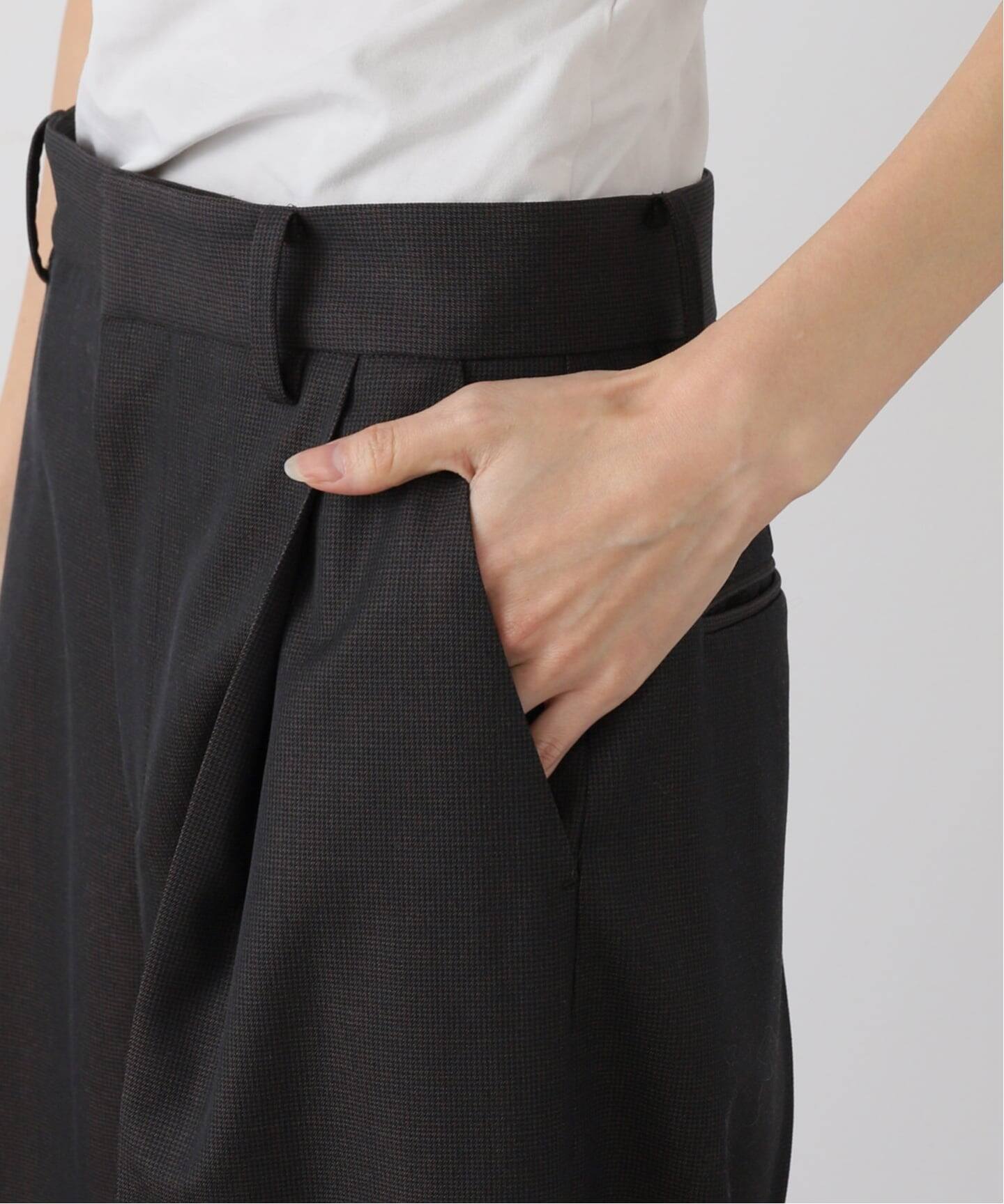 dark check wide pants（スラックス）｜AP STUDIO（エーピー