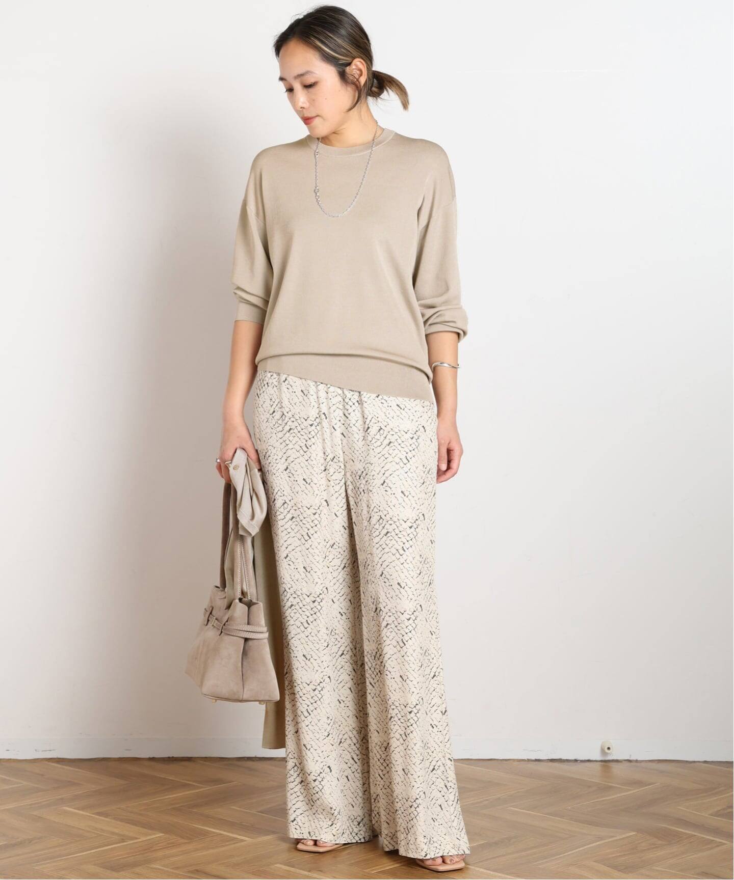 PYTHON COATED COTTON PANTS パイソン パンツ 46 パイソンプリントパンツ（その他パンツ）｜AP STUDIO（エーピー