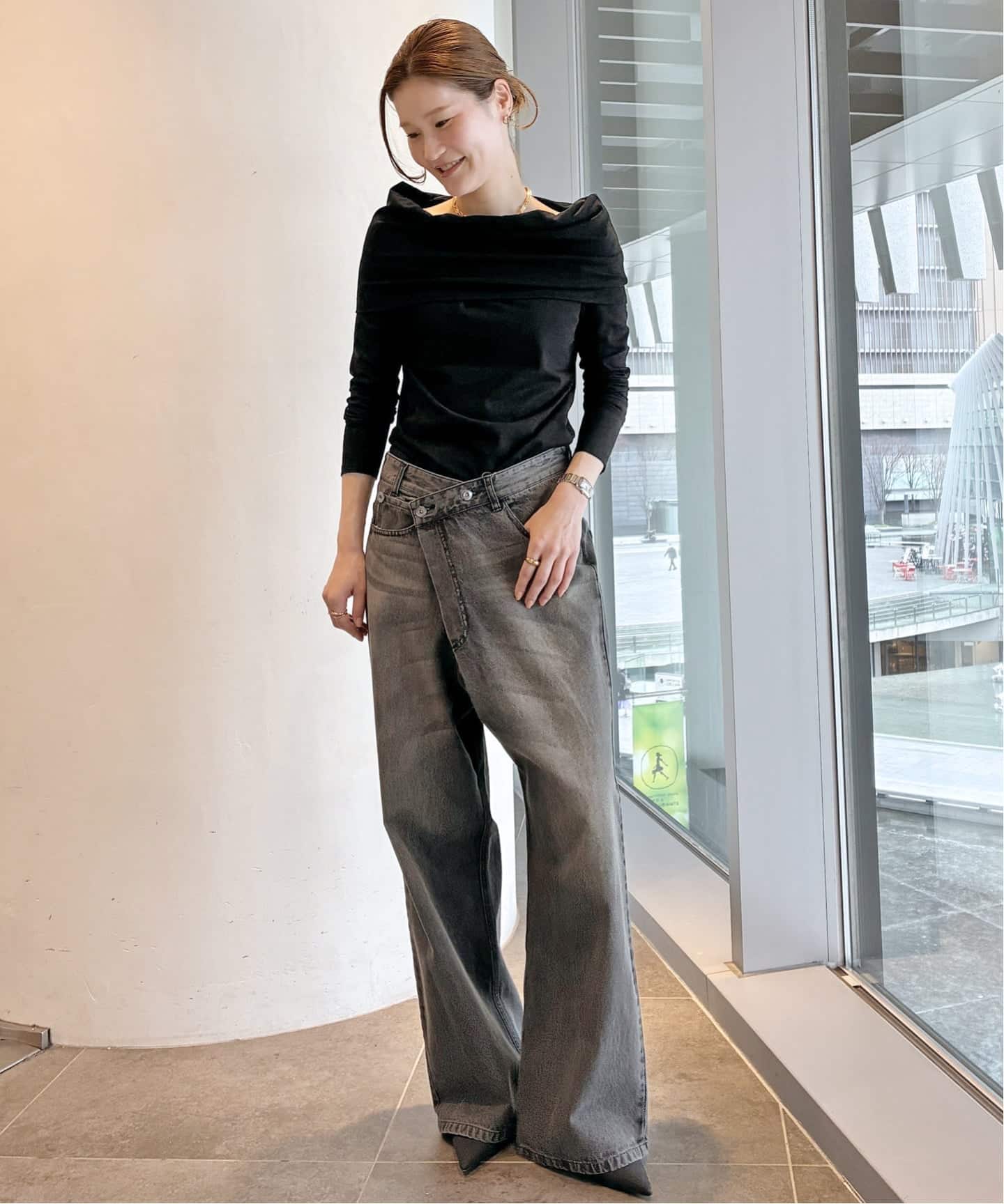 デニムアシンメトリ―パンツ（デニムパンツ・ジーンズ）｜AP STUDIO