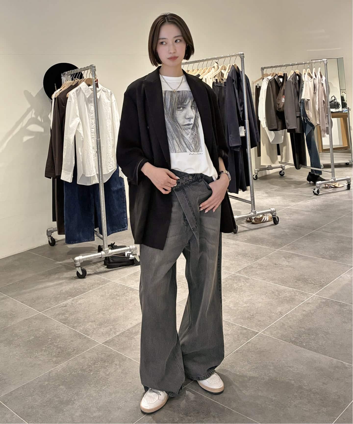 デニムアシンメトリ―パンツ（デニムパンツ・ジーンズ）｜AP STUDIO