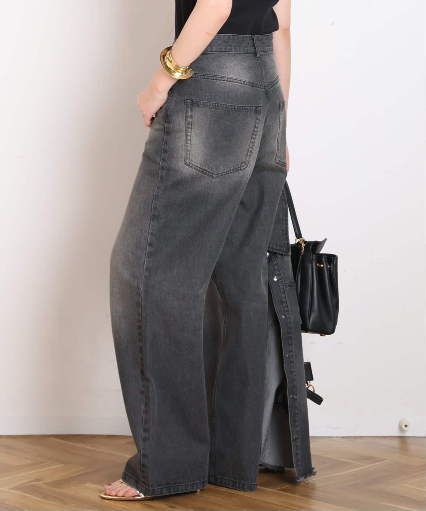 APSTUDIO デニム　40 デニムアシンメトリ―パンツ（デニムパンツ・ジーンズ）｜AP STUDIO