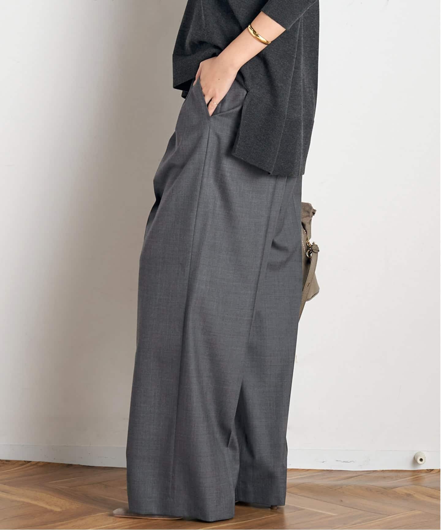 High-waisted Wide Pants（スラックス）｜AP STUDIO（エーピー