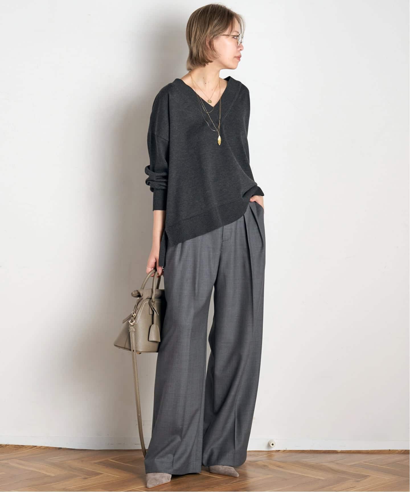 High-waisted Wide Pants（スラックス）｜AP STUDIO（エーピー