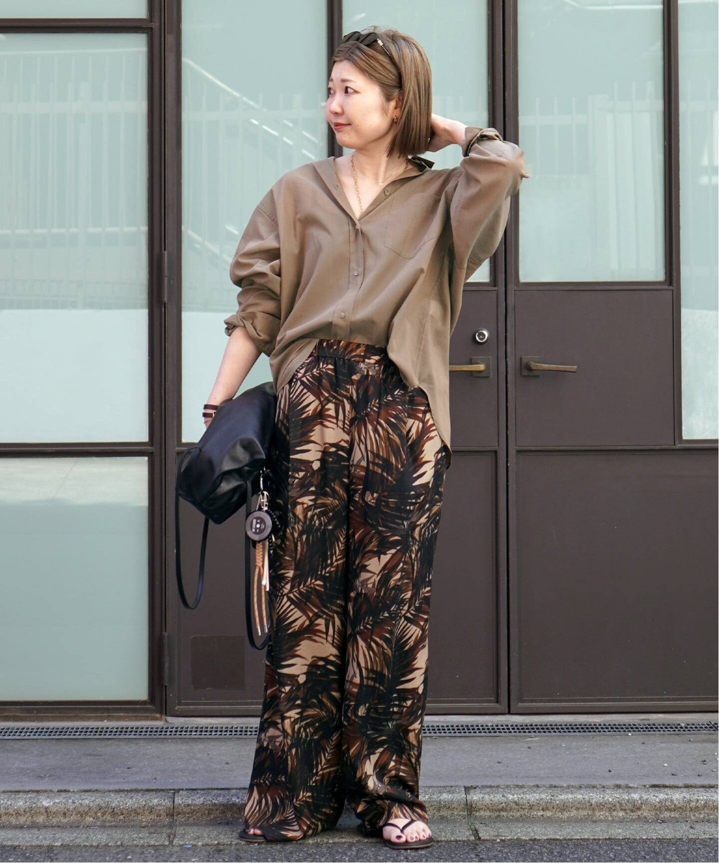 ボタニカルスリットワイドパンツ（その他パンツ）｜AP STUDIO