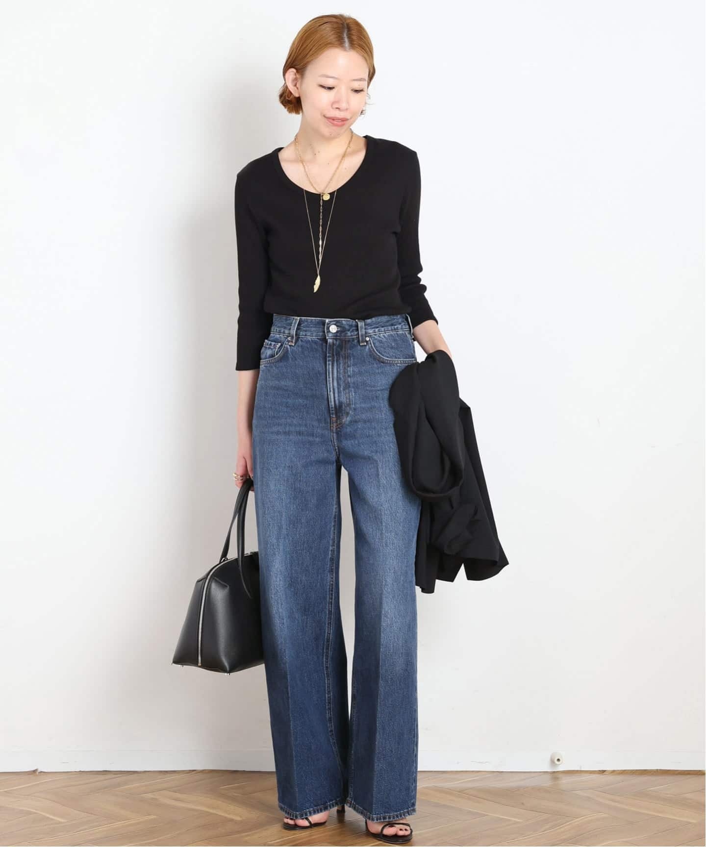 TOTEME/トーテム】Wide Leg Denim(DARK BLUE)（デニムパンツ・ジーンズ
