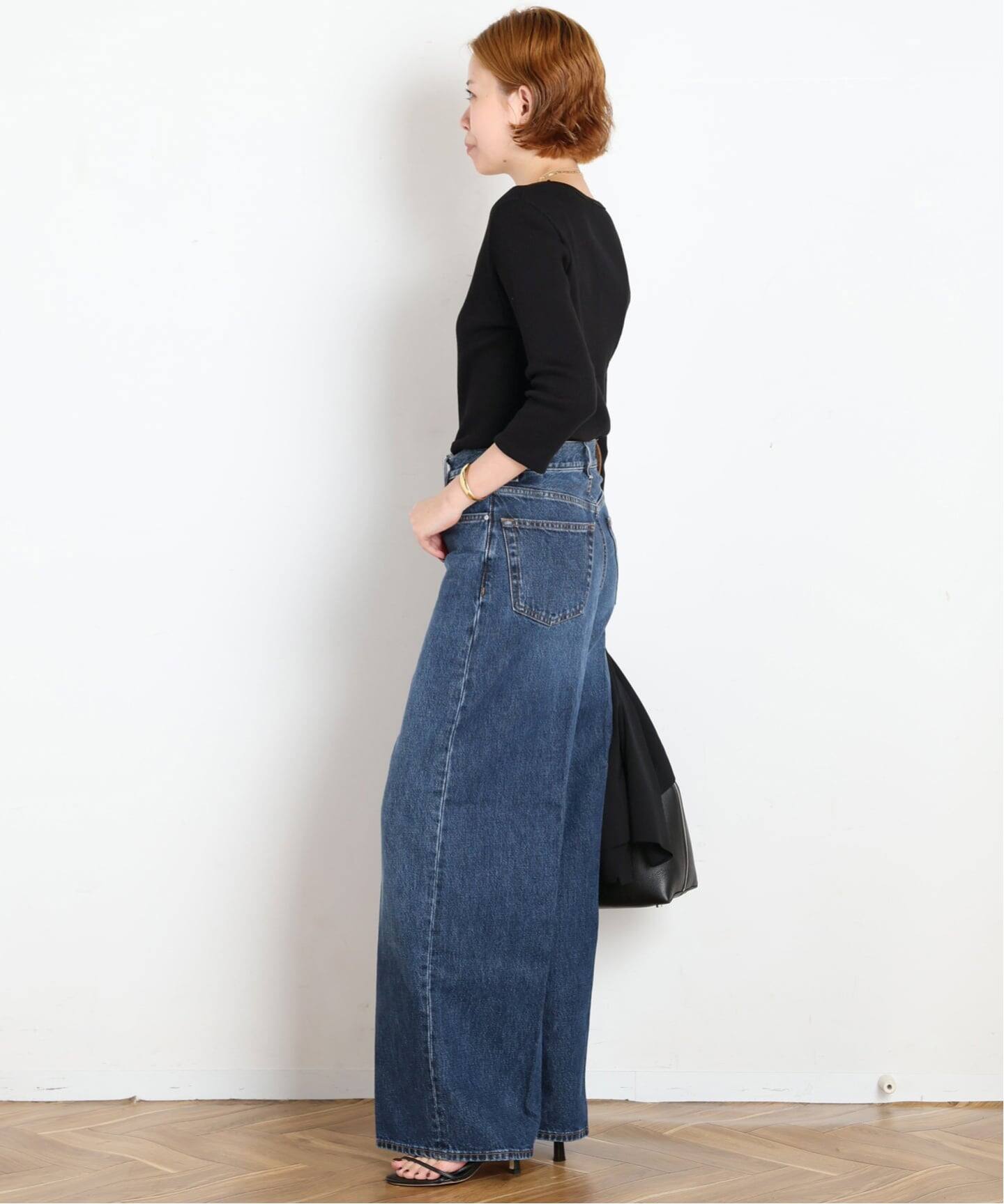 TOTEME/トーテム】Wide Leg Denim(DARK BLUE)（デニムパンツ・ジーンズ 