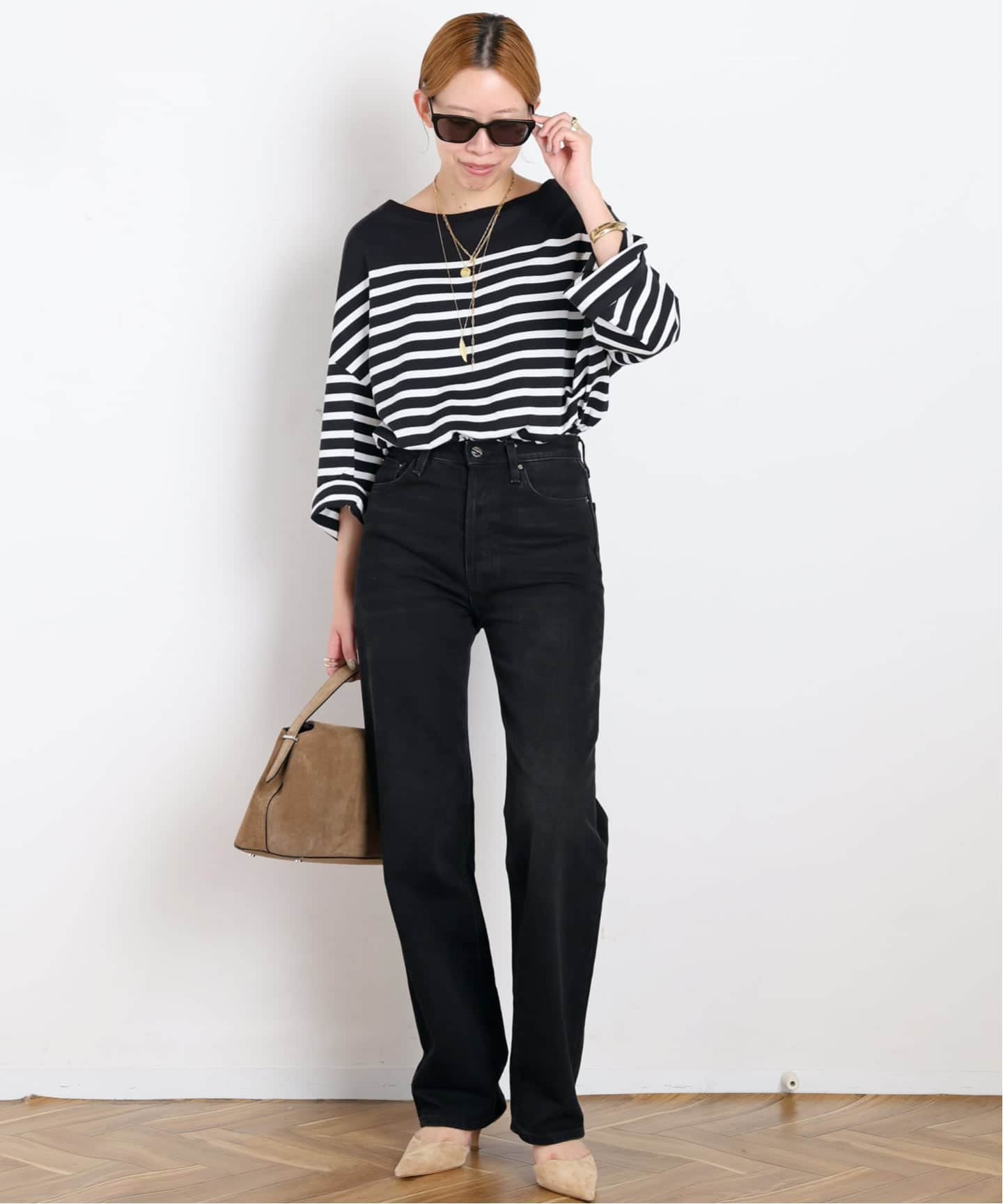 トーテムTOTEME デニム 黒 26 美シルエット 人気 TOTEME/トーテム】Classic cut denim(FADED BLACK)（デニムパンツ