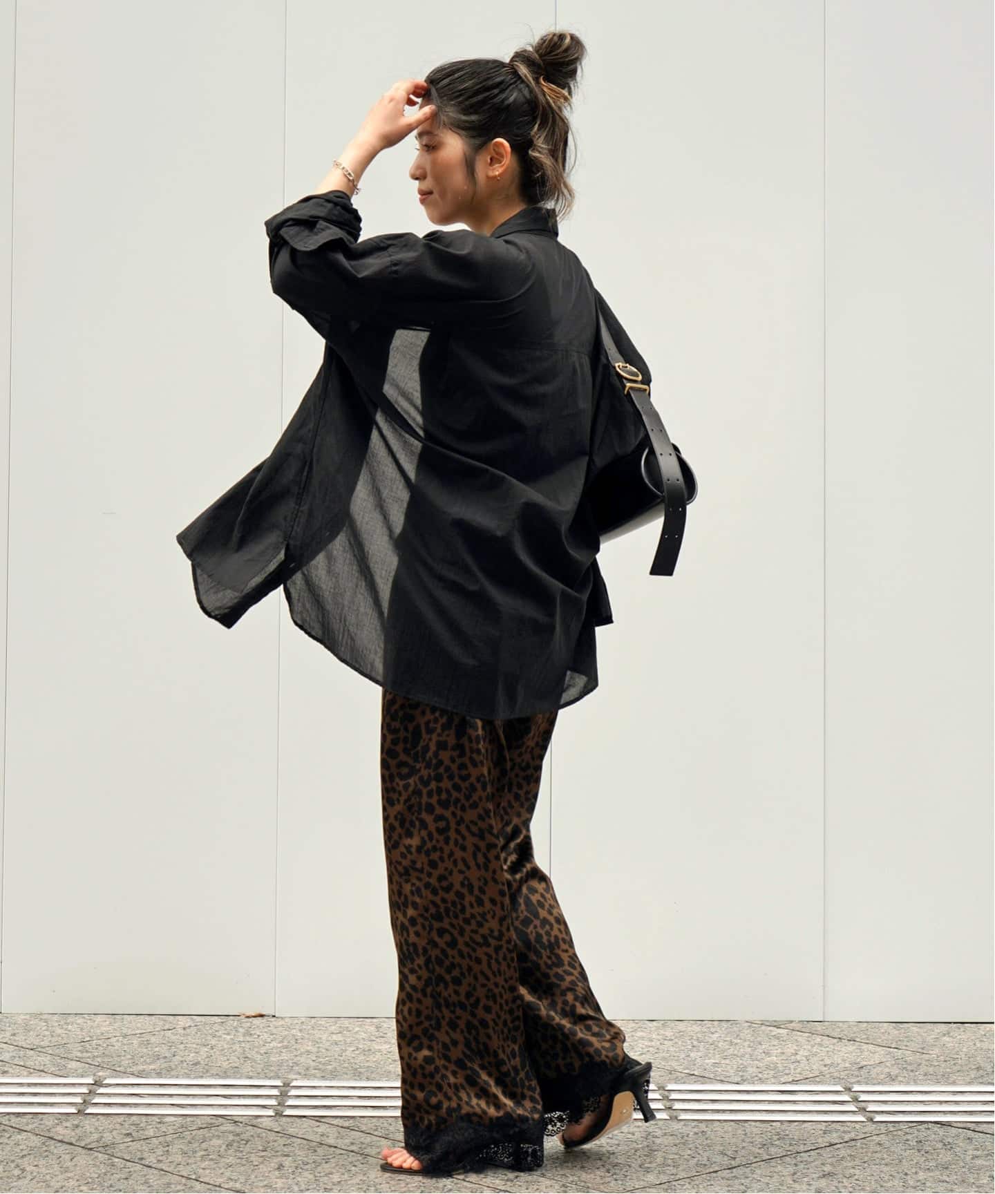 ARCHIVE STANCE/アーカイブスタンス】lace hem leopard pants