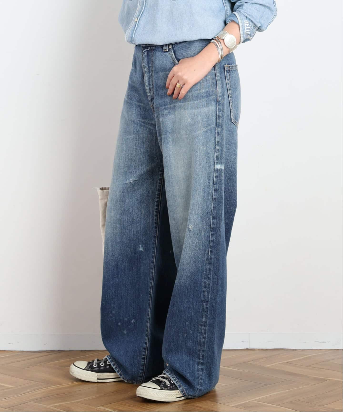 新品タグ付き　AP STUDIO 【DENIM DELIGHT DAYS】 予約》【DENIM DELIGHT DAYS】Selvedge wide jeans（デニムパンツ
