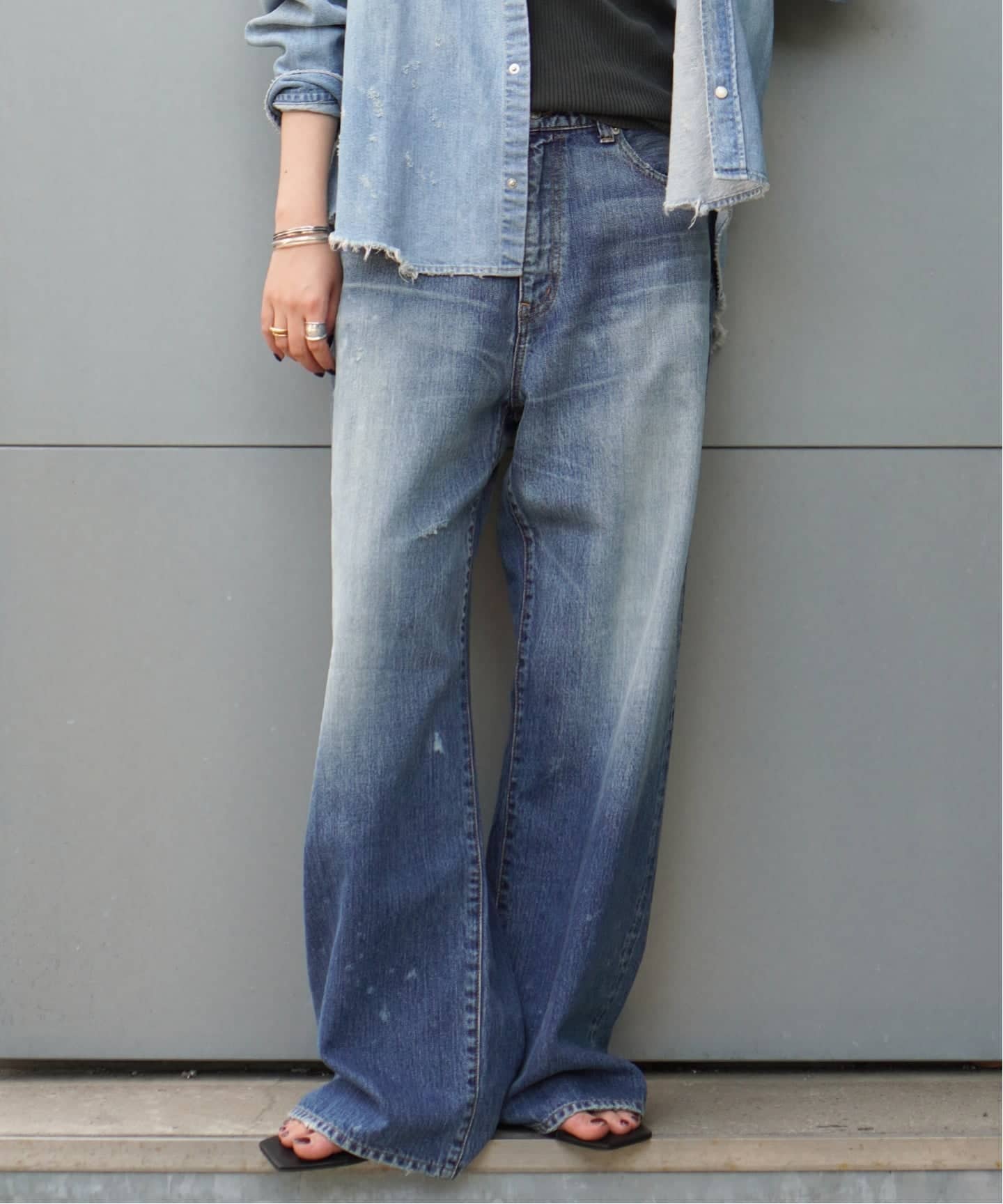 新品タグ付き　AP STUDIO 【DENIM DELIGHT DAYS】 予約》【DENIM DELIGHT DAYS】Selvedge wide jeans（デニムパンツ