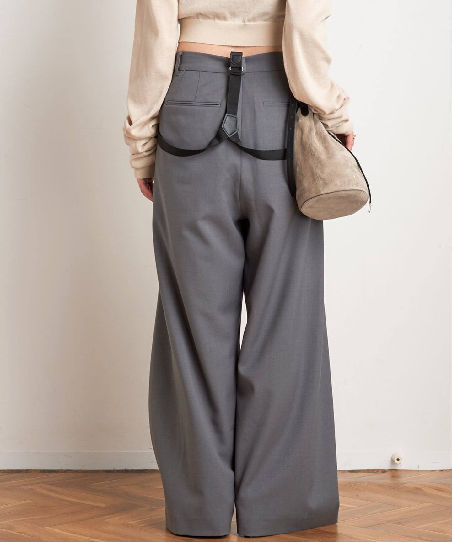 PROVOKE/プロヴォーク】suspenders tuck pants（スラックス）｜AP