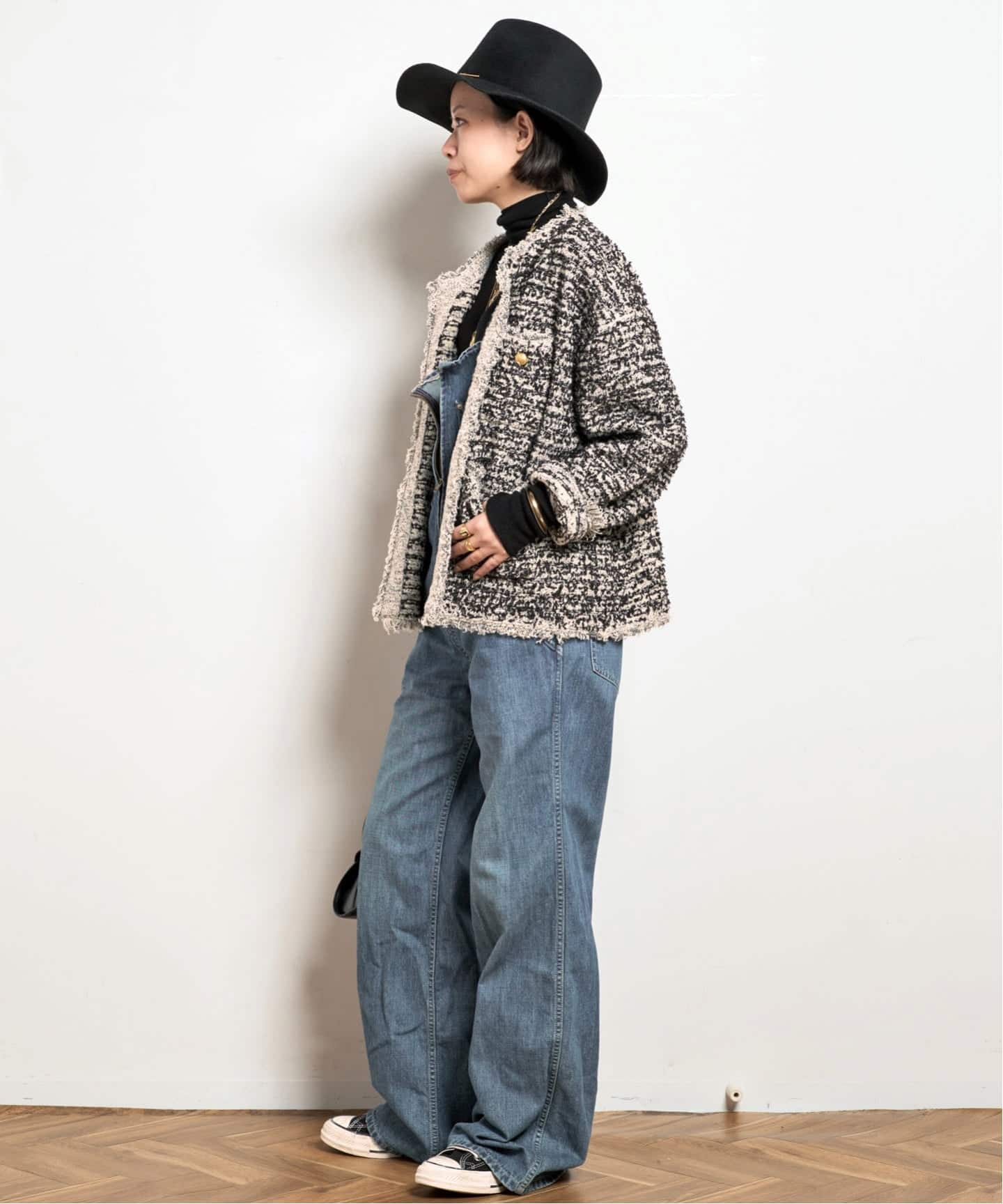 JOHNBULL/ジョンブル】フレンチサロペット（デニムパンツ・ジーンズ