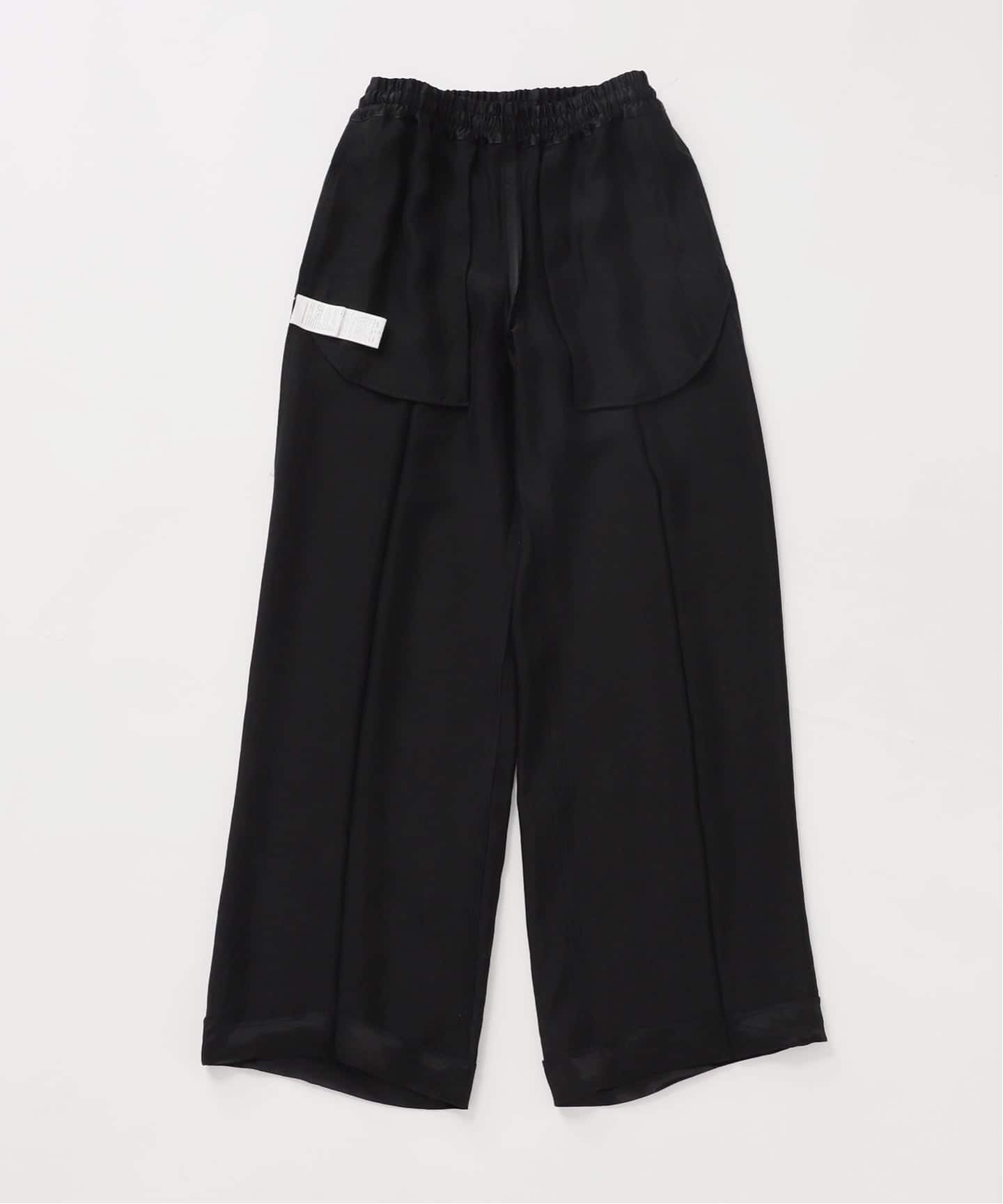 【CINOH/チノ 】 CROP BLACK パンツ サイズ36 CINOH / チノ】サテンリラックスパンツ（ジャージ／トラックパンツ