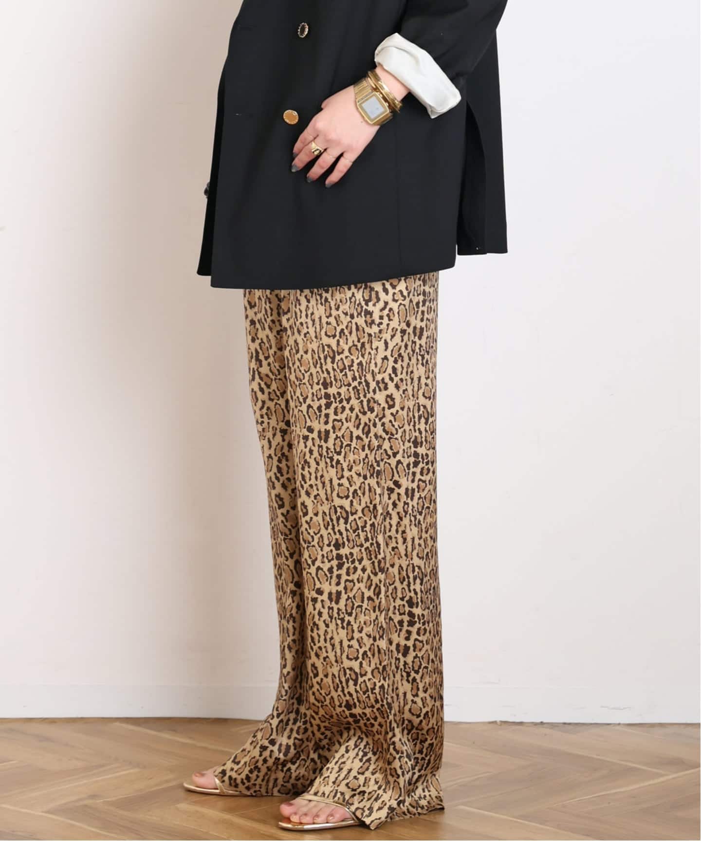 COUTURE D'ADAM/クチュールドアダム】Leopard Italian Print Pants