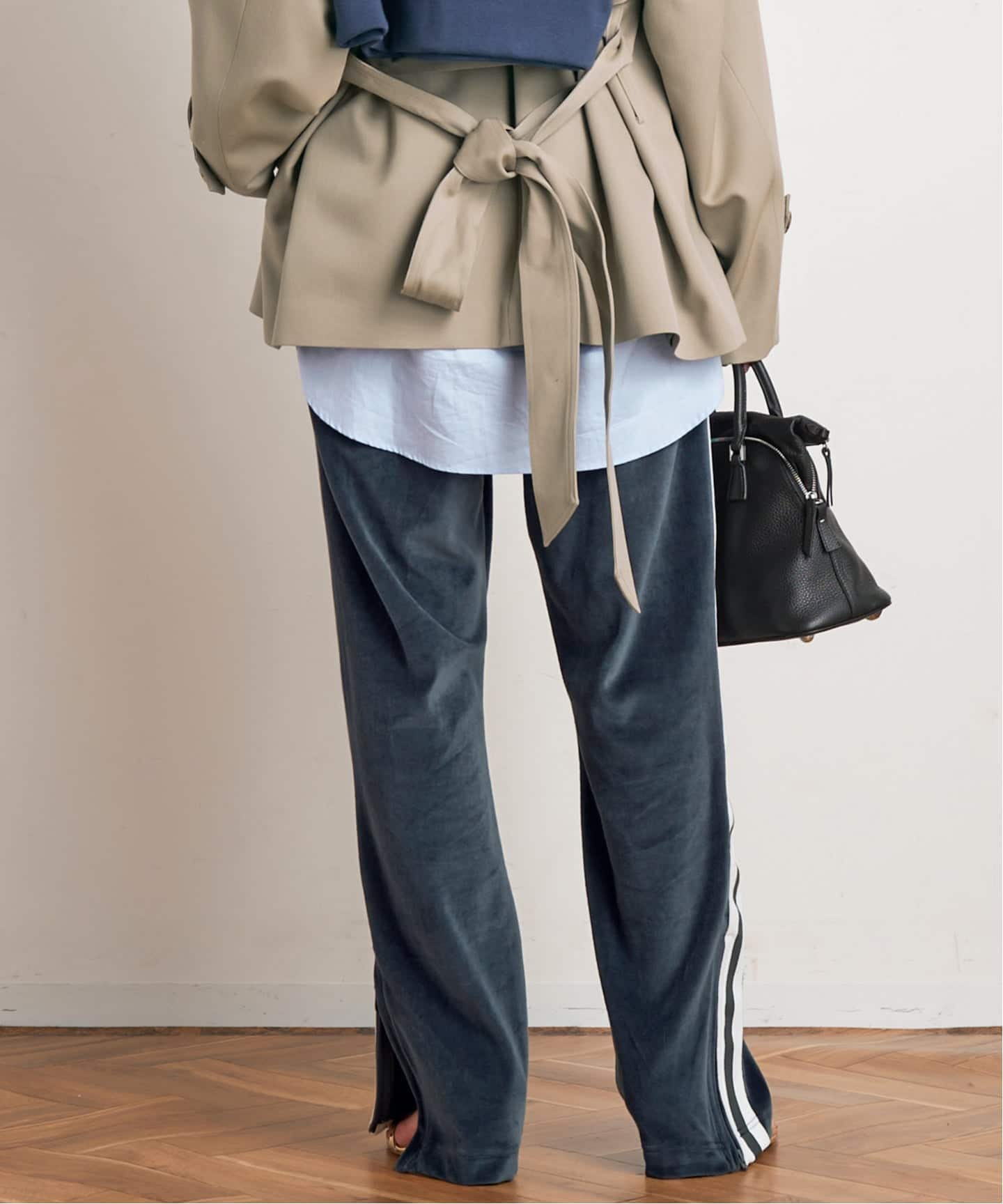 AMERICANA/アメリカーナ】別注side line velour Pants（ジャージ