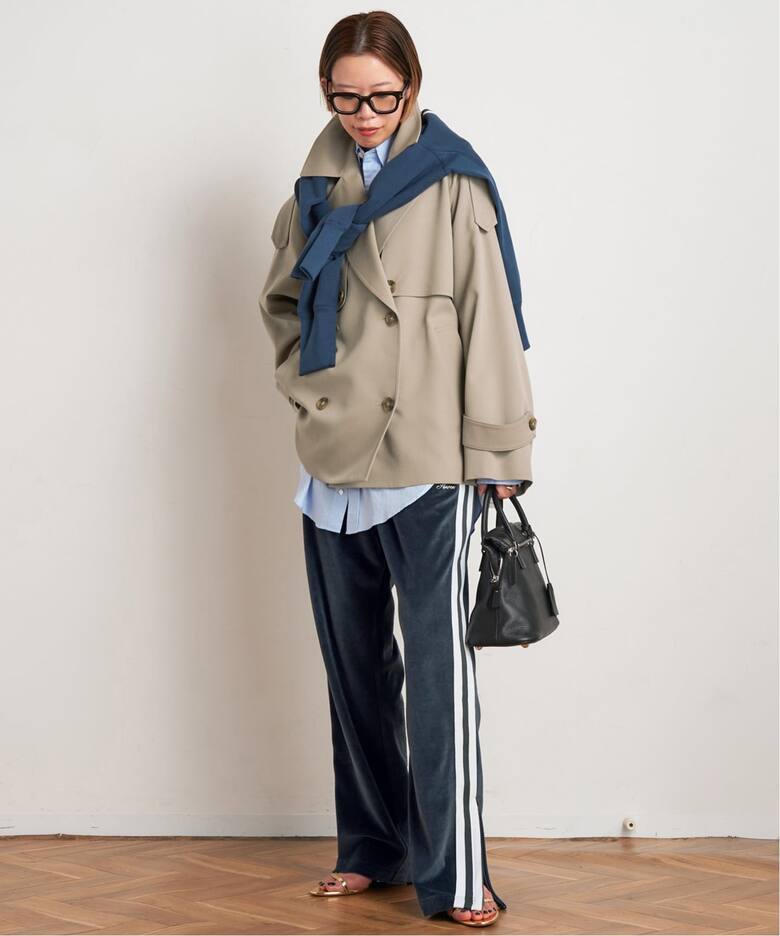 AMERICANA/アメリカーナ】別注side line velour Pants（ジャージ 