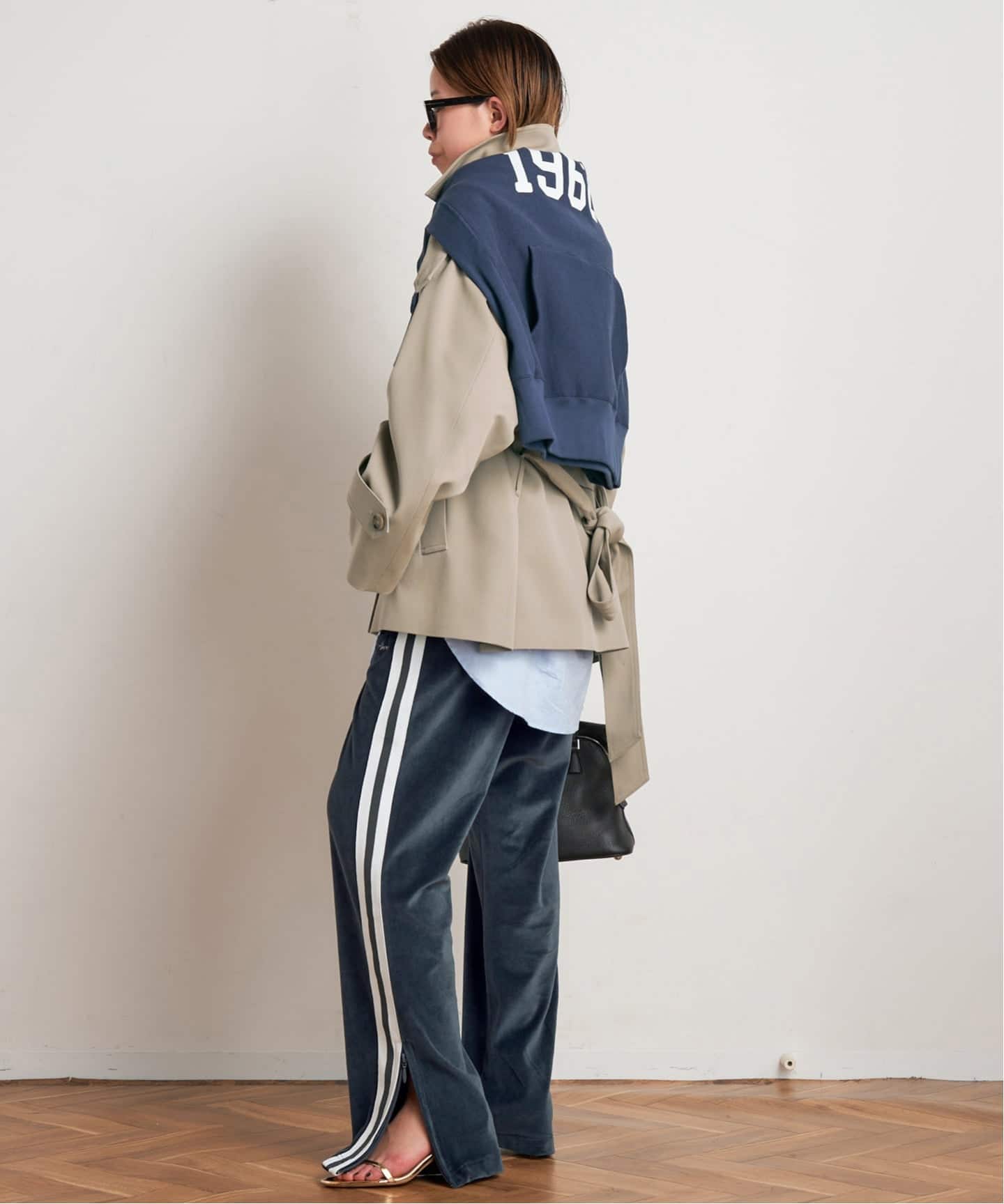 予約》【AMERICANA/アメリカーナ】別注side line velour Pants