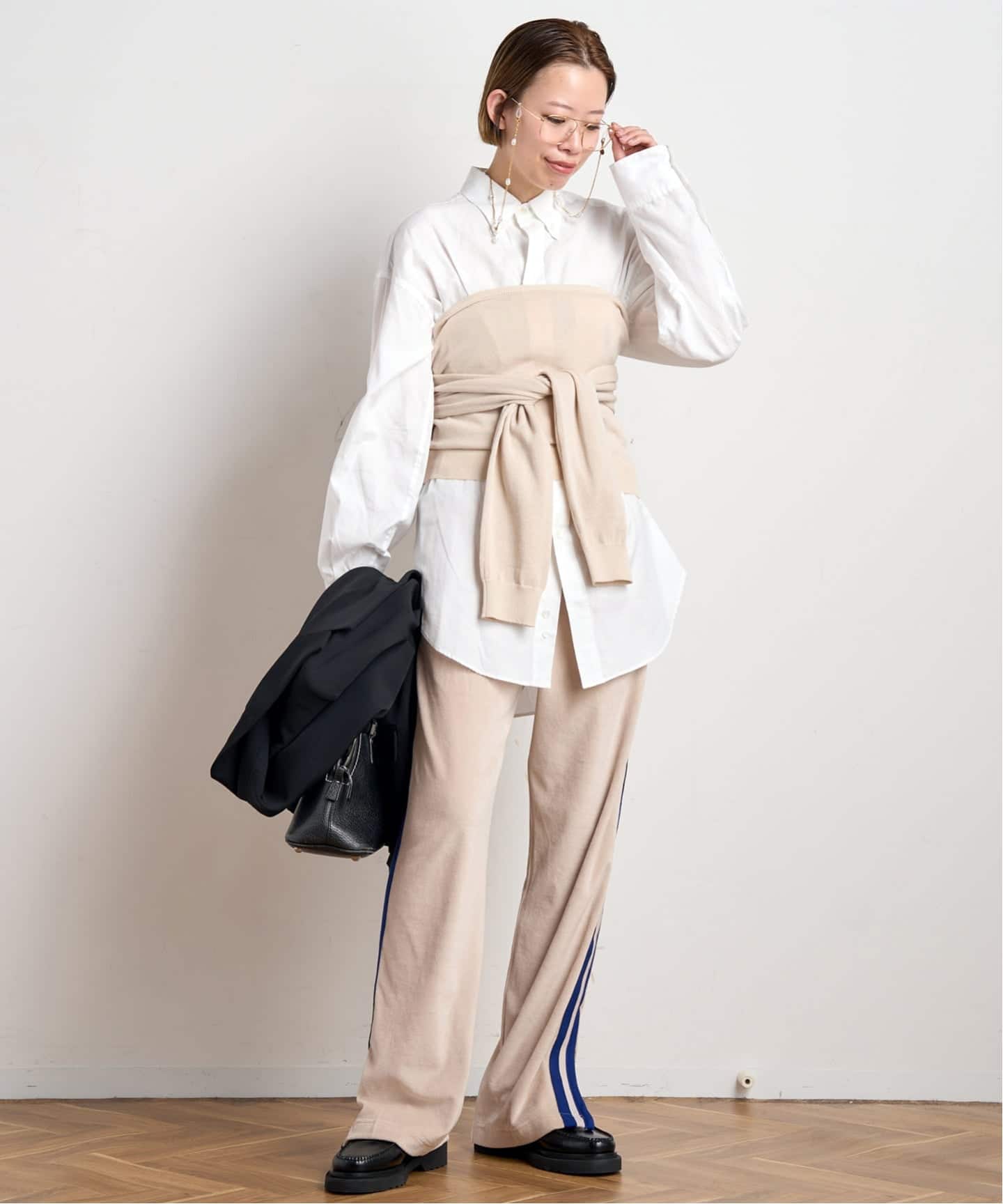 AMERICANA/アメリカーナ】別注side line velour Pants（ジャージ