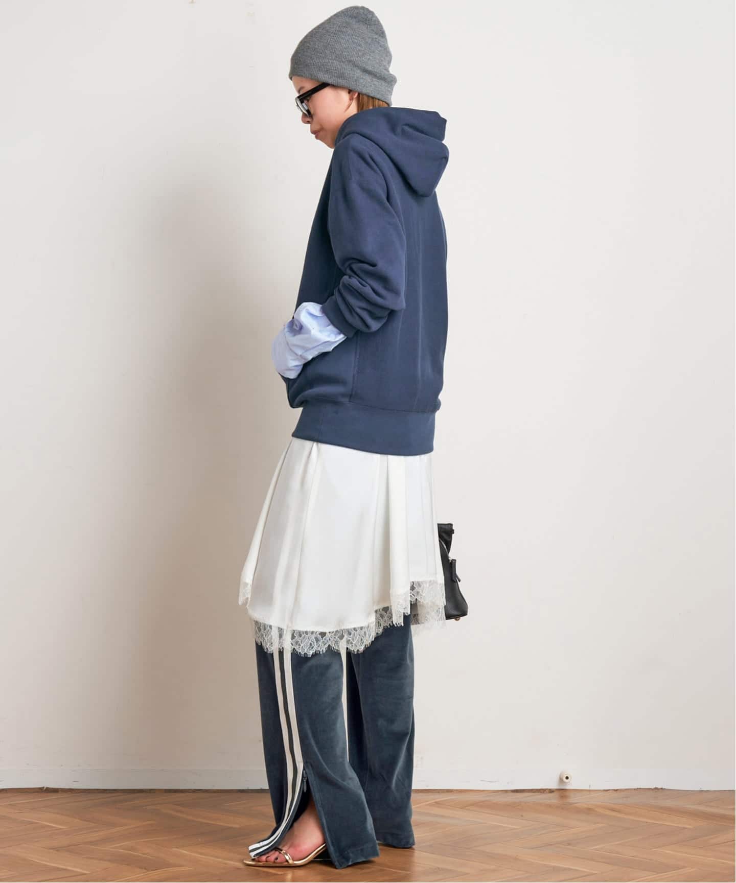 AMERICANA/アメリカーナ】別注side line velour Pants（ジャージ