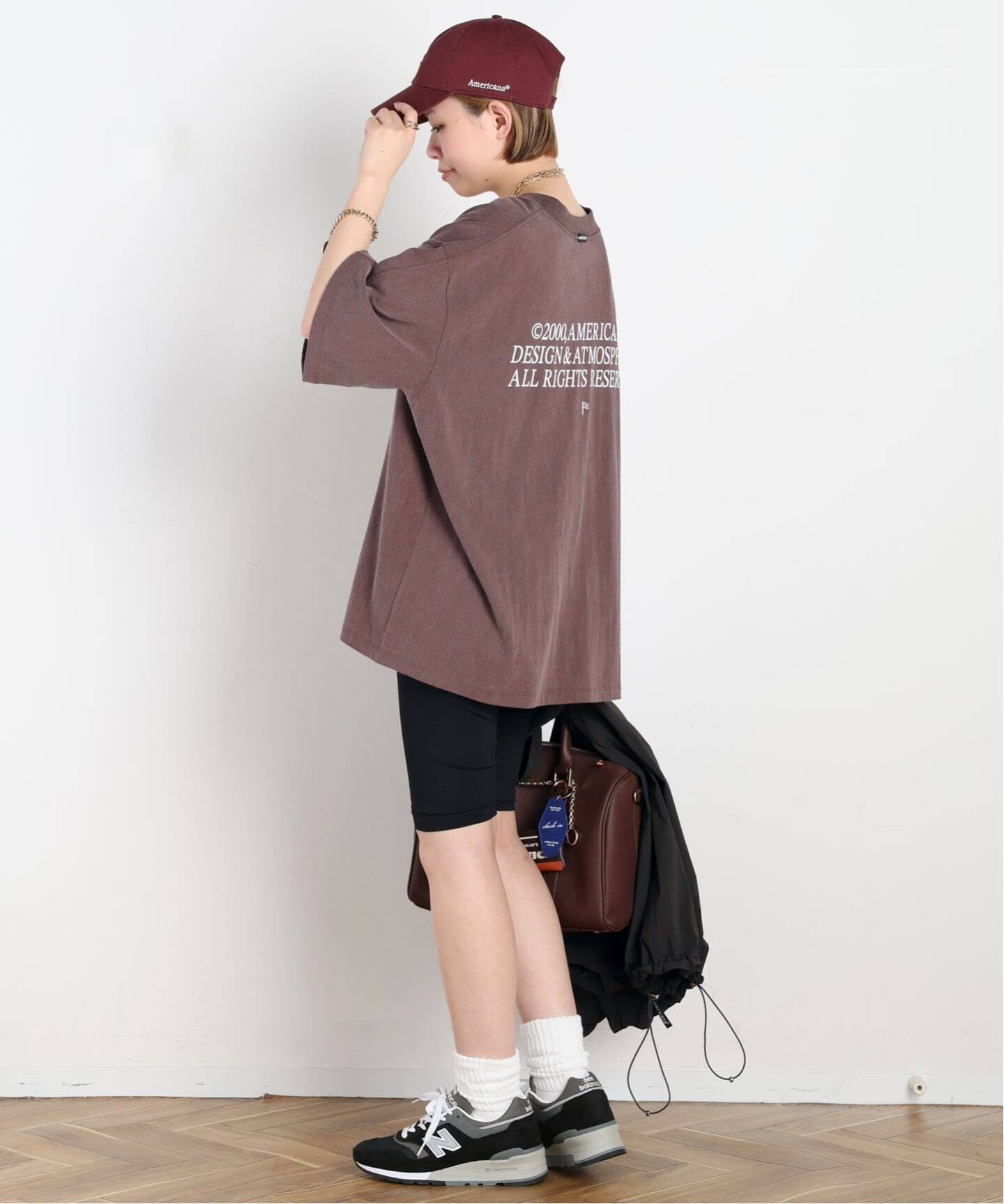 AMERICANA/アメリカーナ】別注EMBROIDERY BIKER SHORTS（ショート
