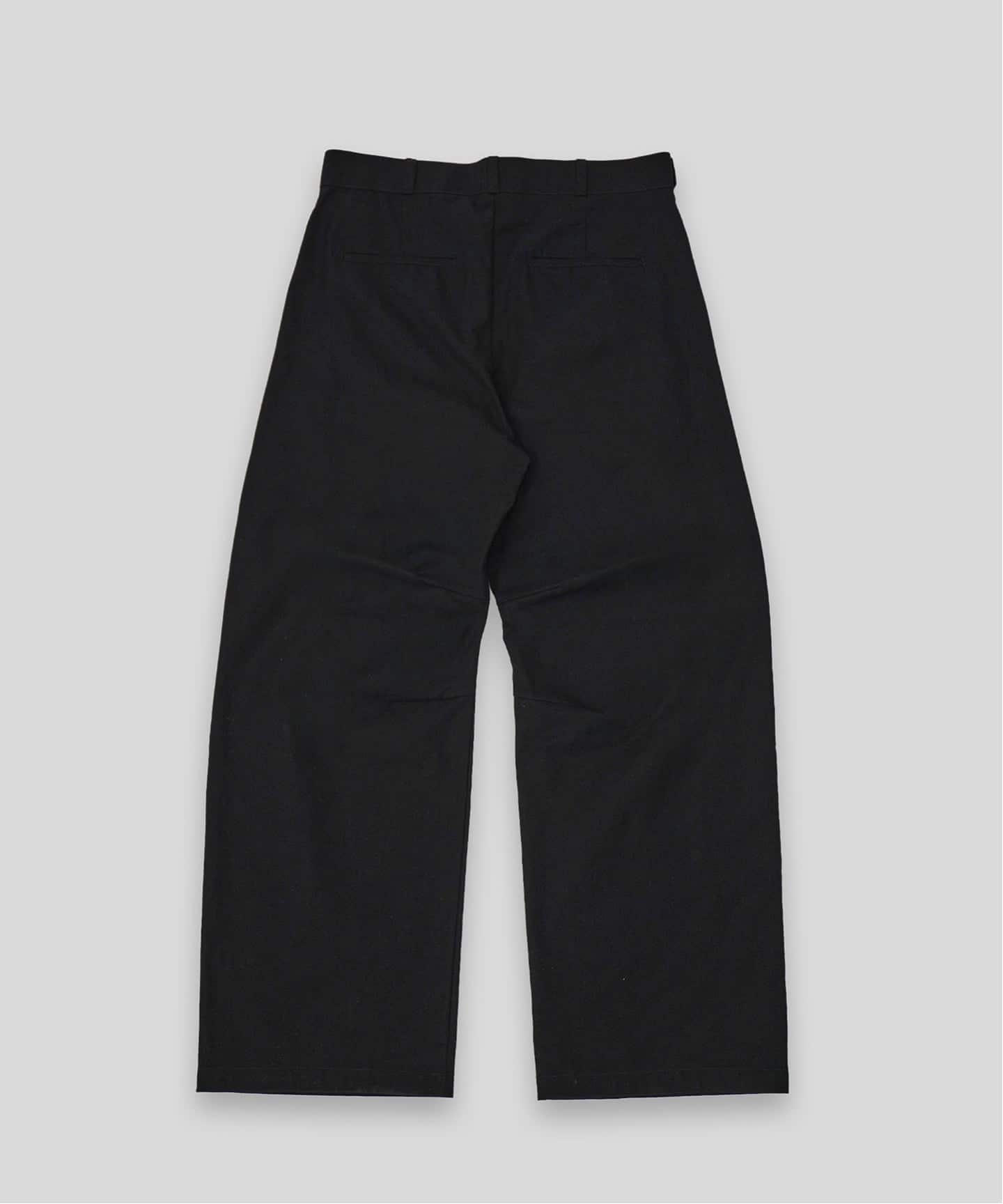 パンツ nameless curve slacks black NAMELESSNESS / ネームレスネス DUCK CURVE PANT（チノパンツ）｜WISM