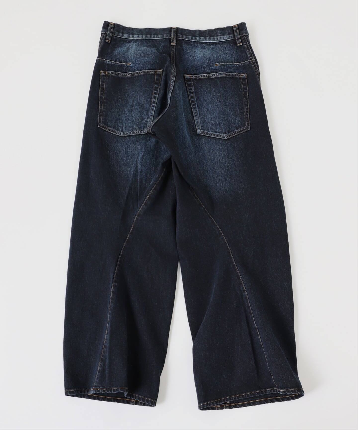 NVRFRGT / ネヴァーフォーゲット 3D TWISTED WIDE LEG JEANS/DARK F 