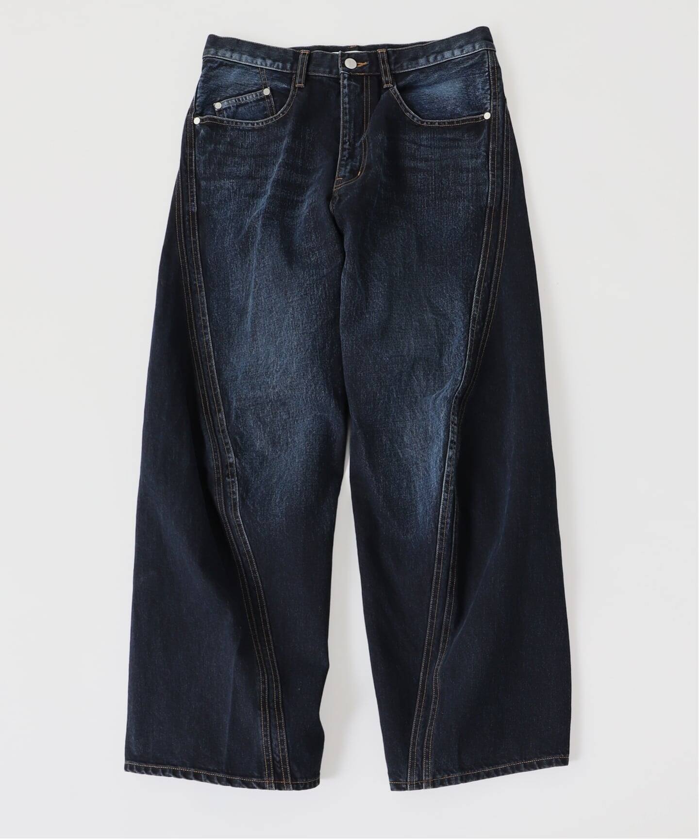NVRFRGT / ネヴァーフォーゲット 3D TWISTED WIDE LEG JEANS/DARK F 