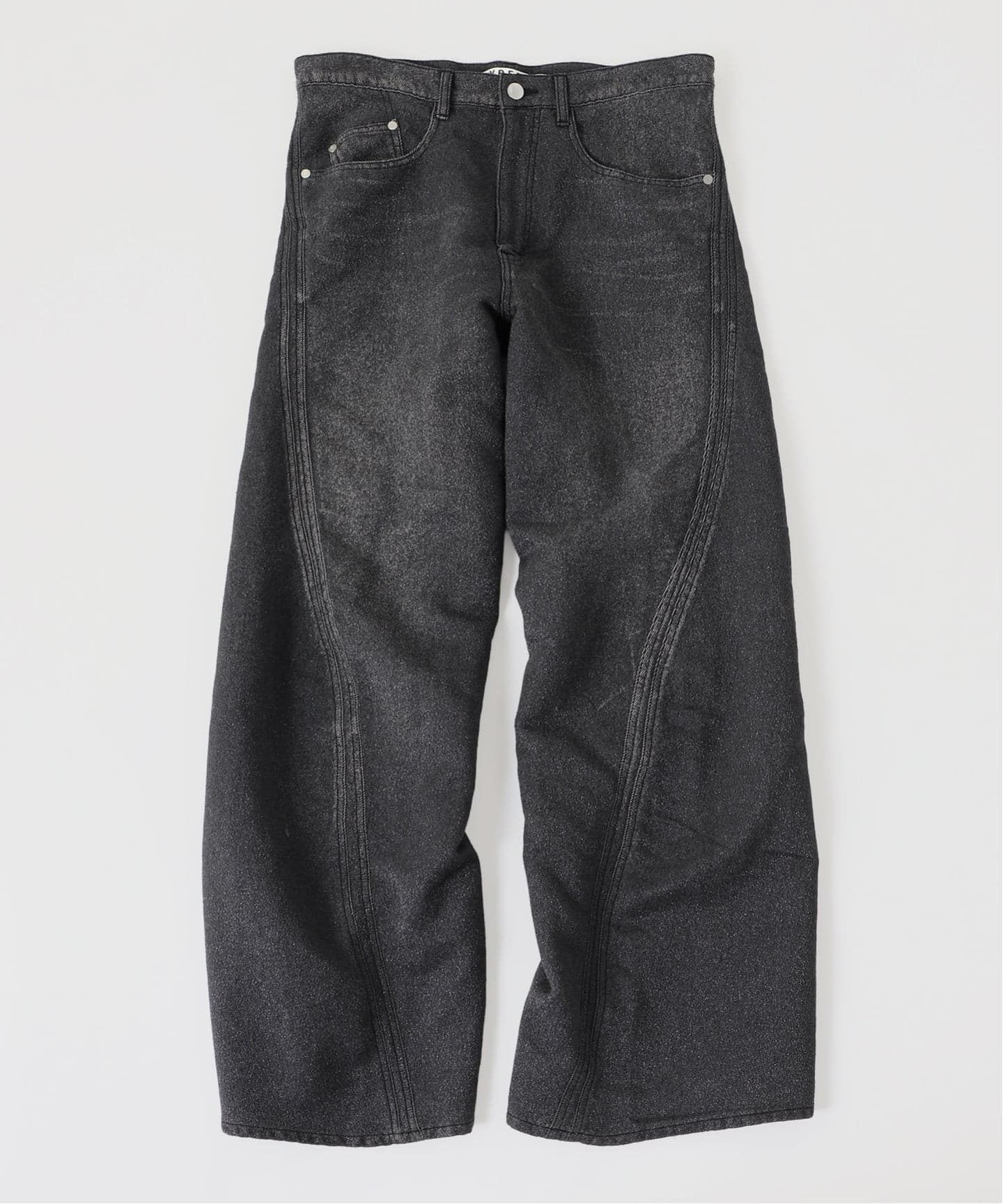 nvrfrgt ネバーフォゲット デニム サイズ2 NVRFRGT / ネヴァーフォーゲット GLITTER TWILL 3D TWISTED WIDE LE