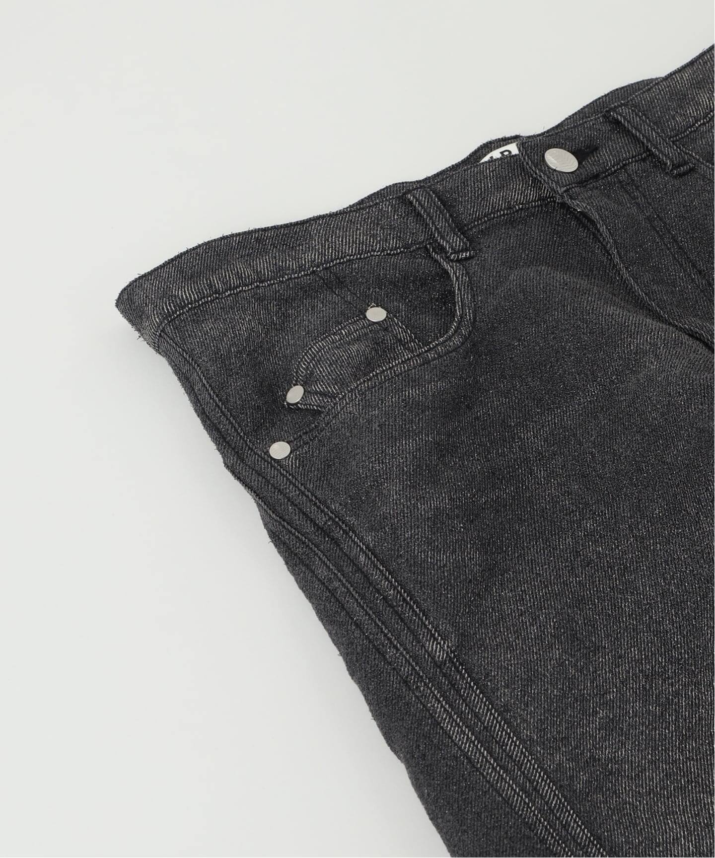 NVRFRGT / ネヴァーフォーゲット GLITTER TWILL 3D TWISTED WIDE LE
