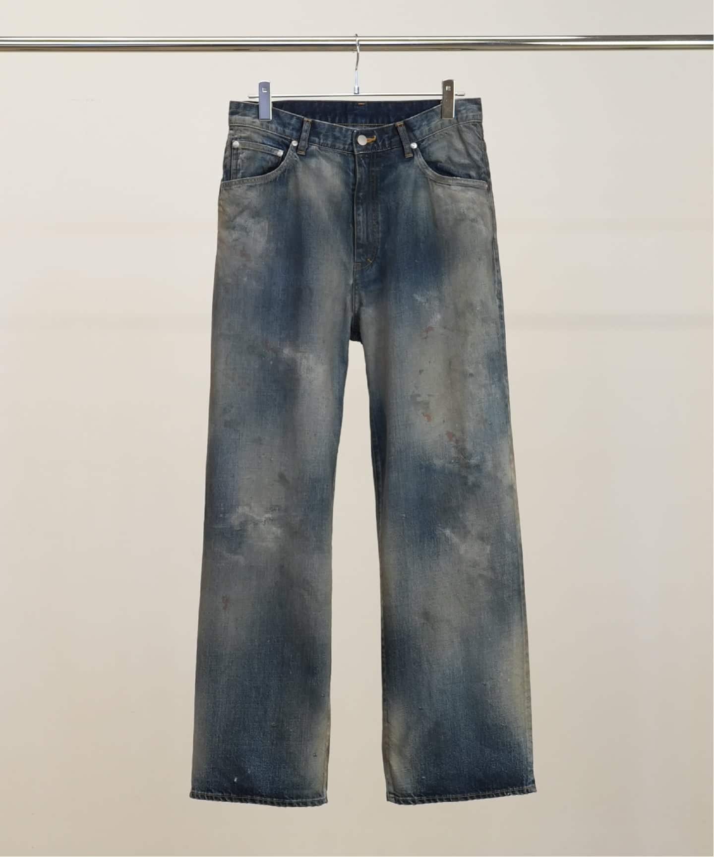 ANCELLM / アンセルム AGING MIDDLE STRAIGHT 5P DENIM P（デニム
