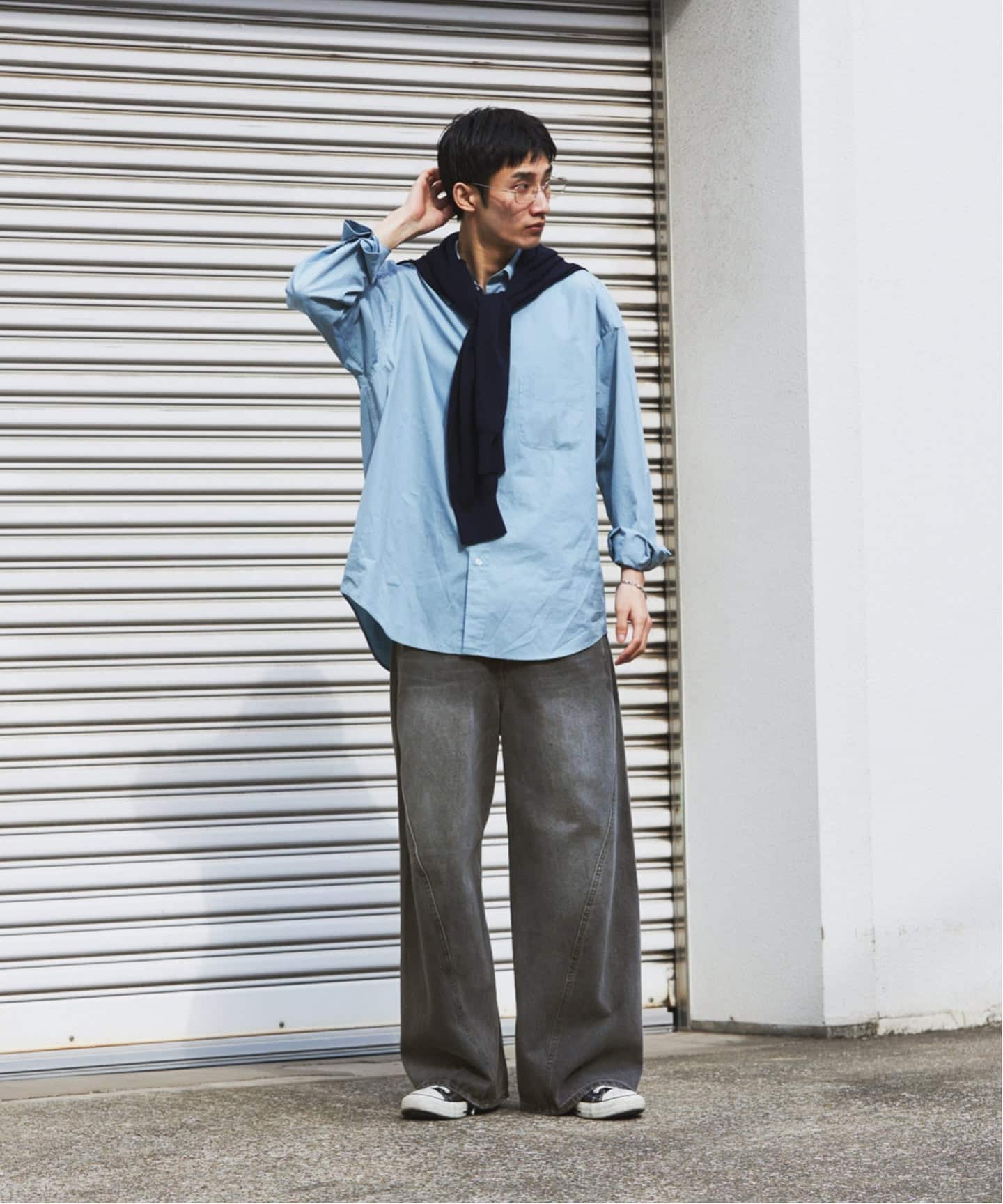 3D グレー 後染め キャノン パンツ（デニムパンツ・ジーンズ