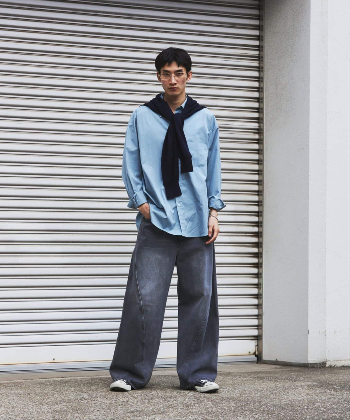 3D グレー 後染め キャノン パンツ（デニムパンツ・ジーンズ