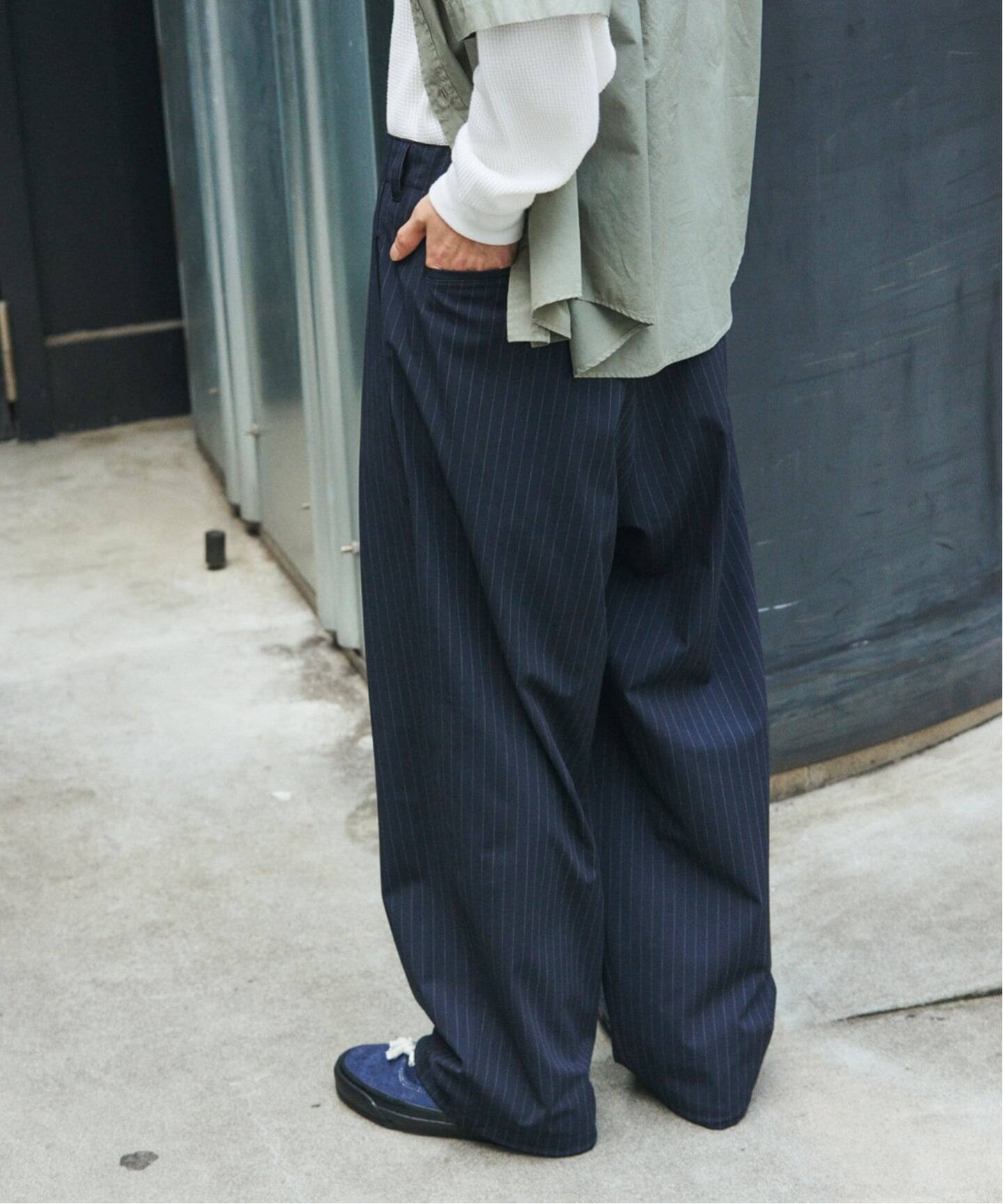 TR ストライプ オーバー パンツ（スラックス）｜JOURNAL STANDARD