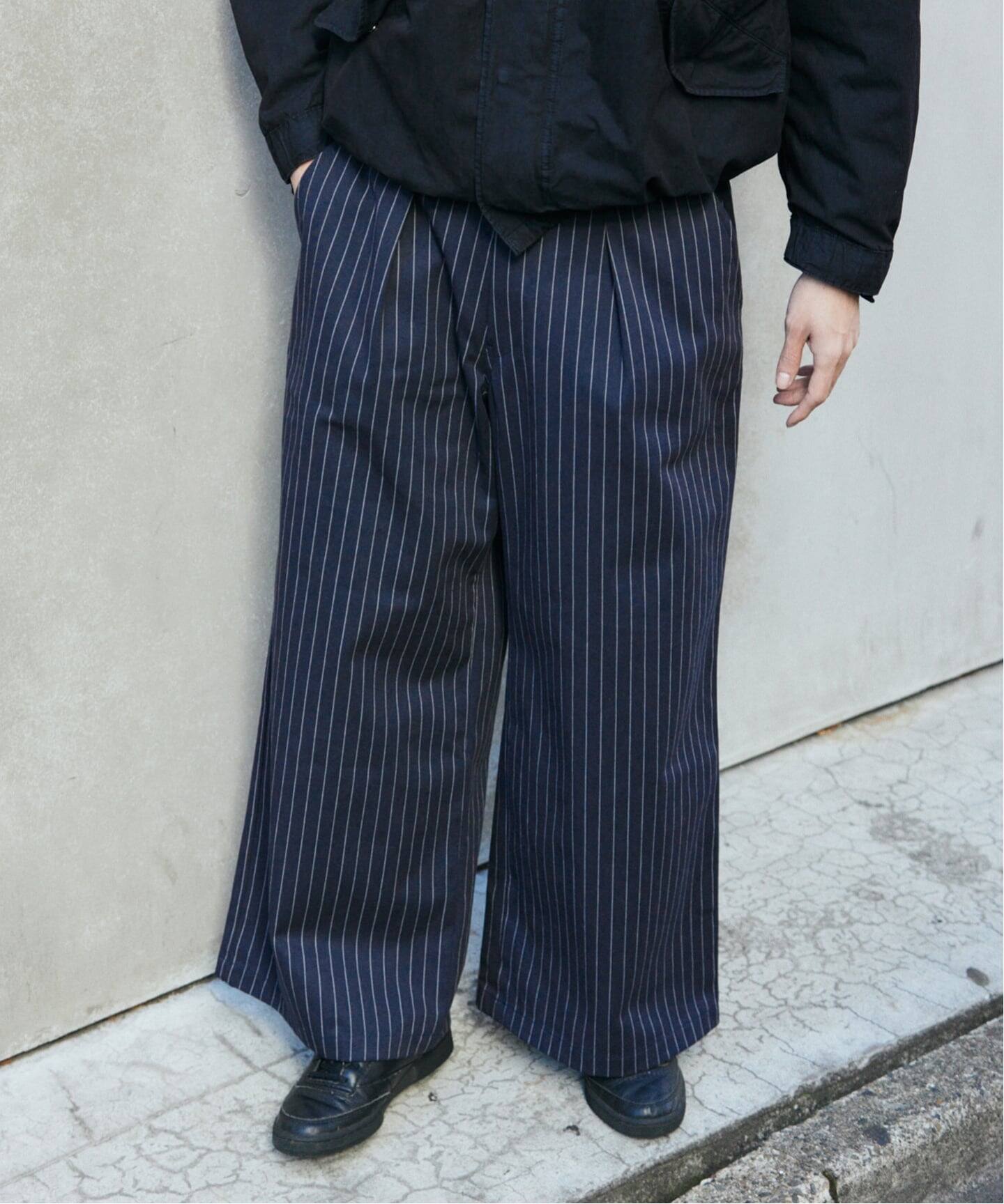 ピン ストライプ バギー ツイル パンツ（スラックス）｜JOURNAL