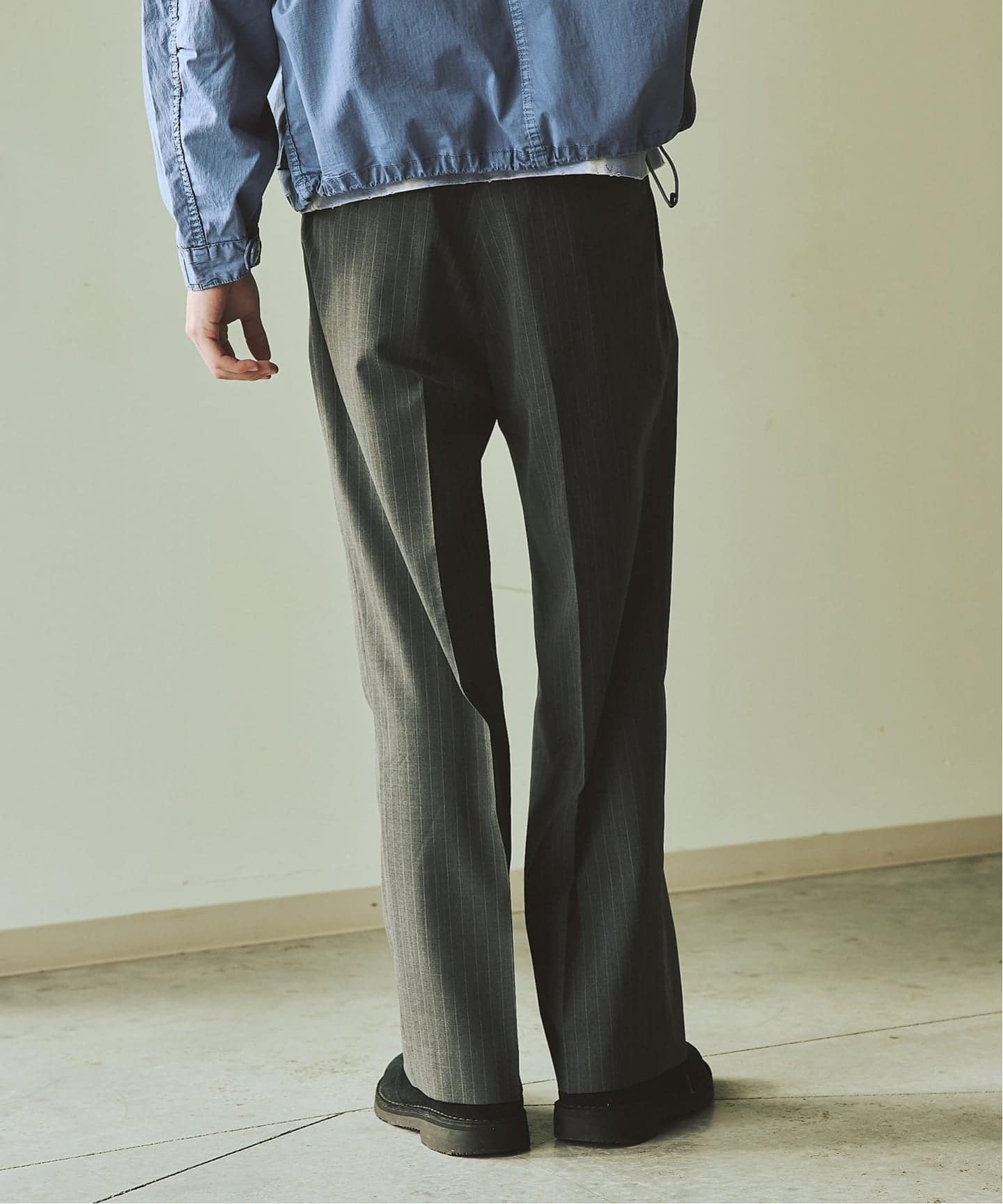 T/W ストライプ 2タック トラウザー スラックス（スラックス