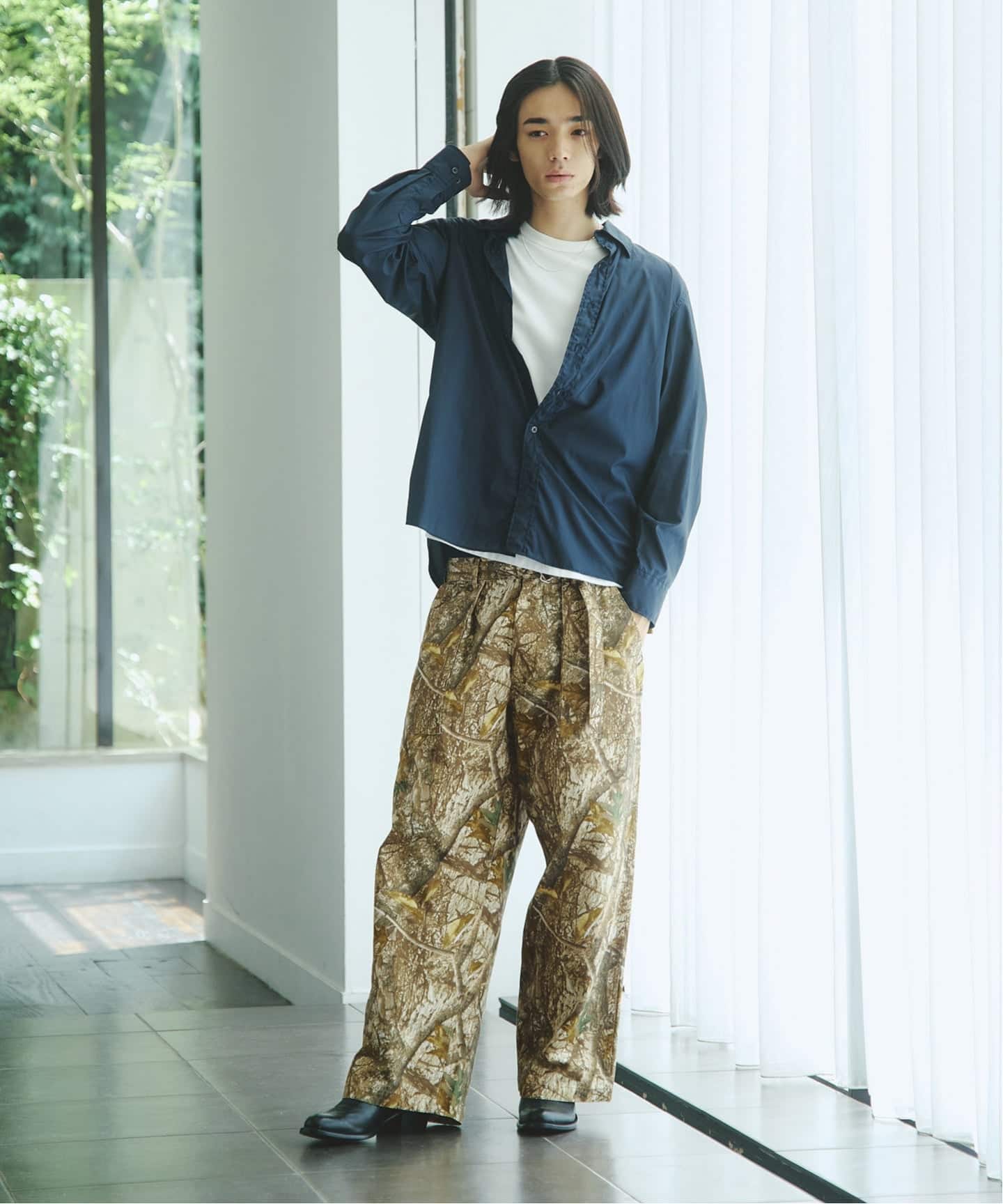 予約》カモ柄 キャンバス ベルテッド パンツ（その他パンツ）｜JOURNAL
