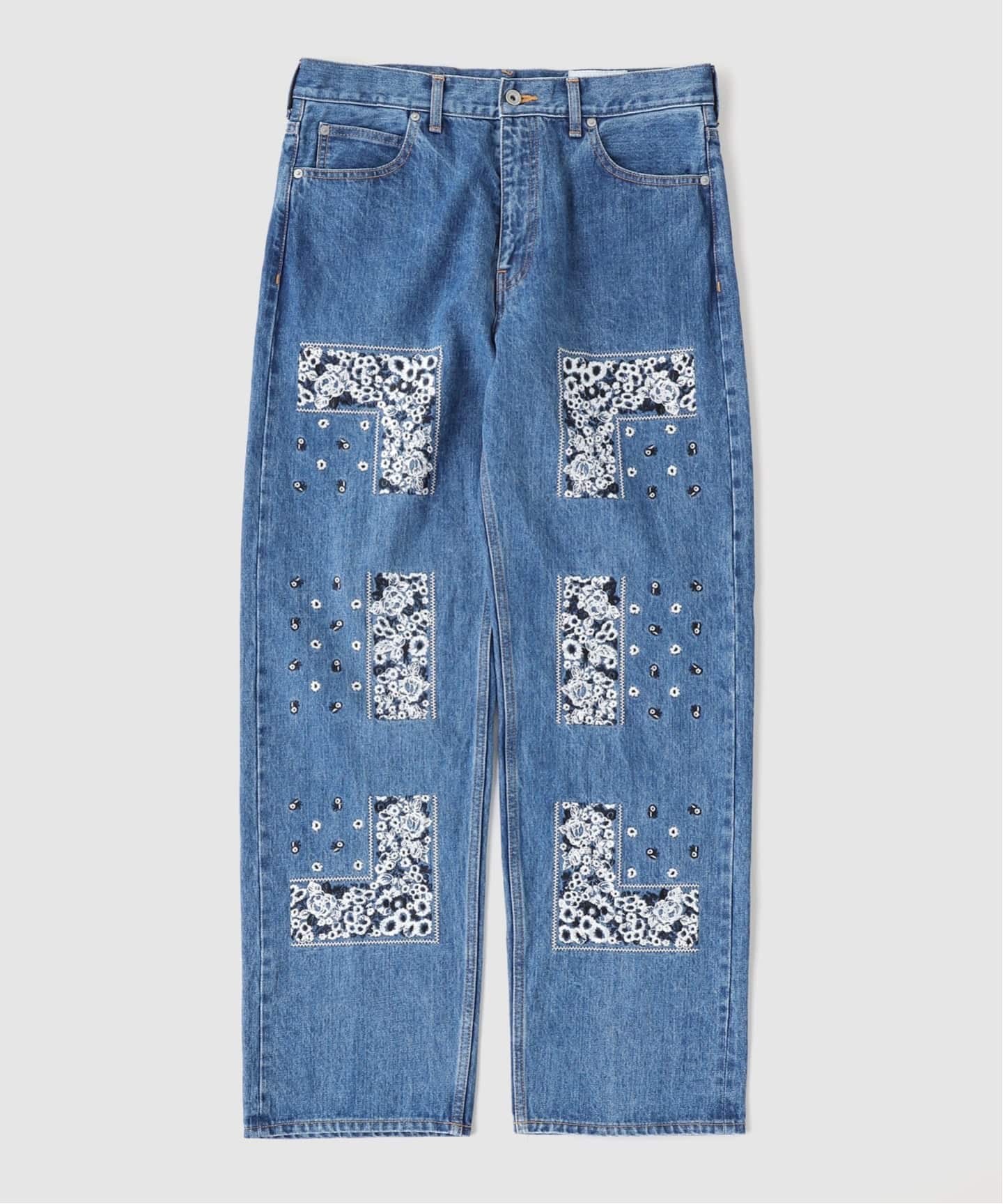 またまたまたさま　専用 NOMARHYTHM / ノーマリズム Bandana Embroidery Denim Pant（デニム
