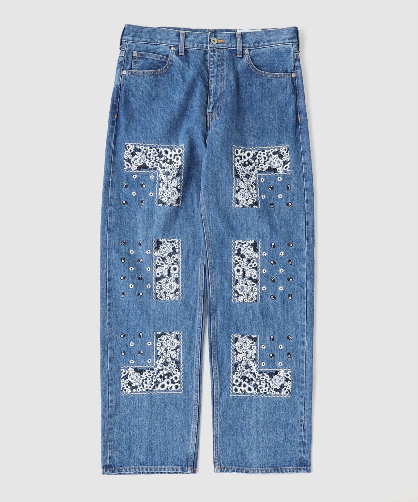 NOMARHYTHM / ノーマリズム Bandana Embroidery Denim Pant（デニム 