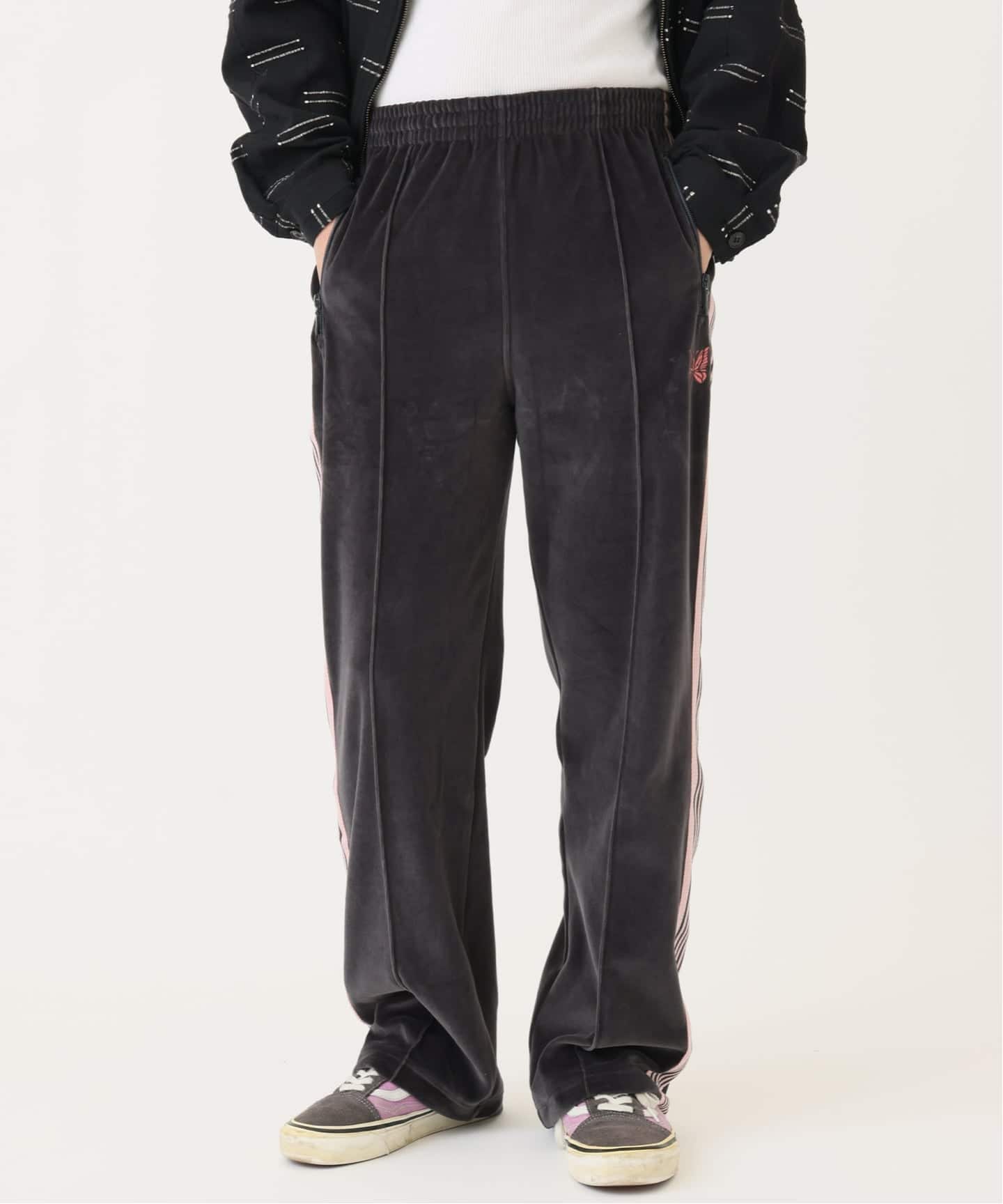 NEEDLES / ニードルズ 別注 C/PE ベロア トラック パンツ（スラックス