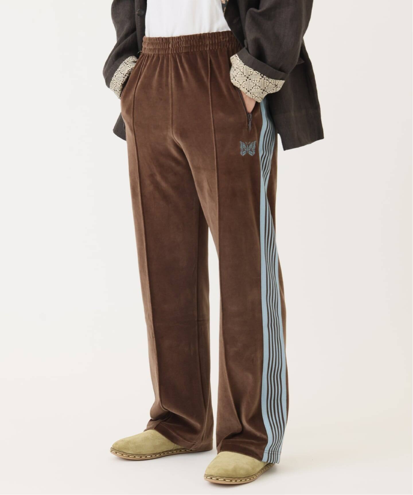 NEEDLES / ニードルズ 別注 C/PE ベロア トラック パンツ（スラックス