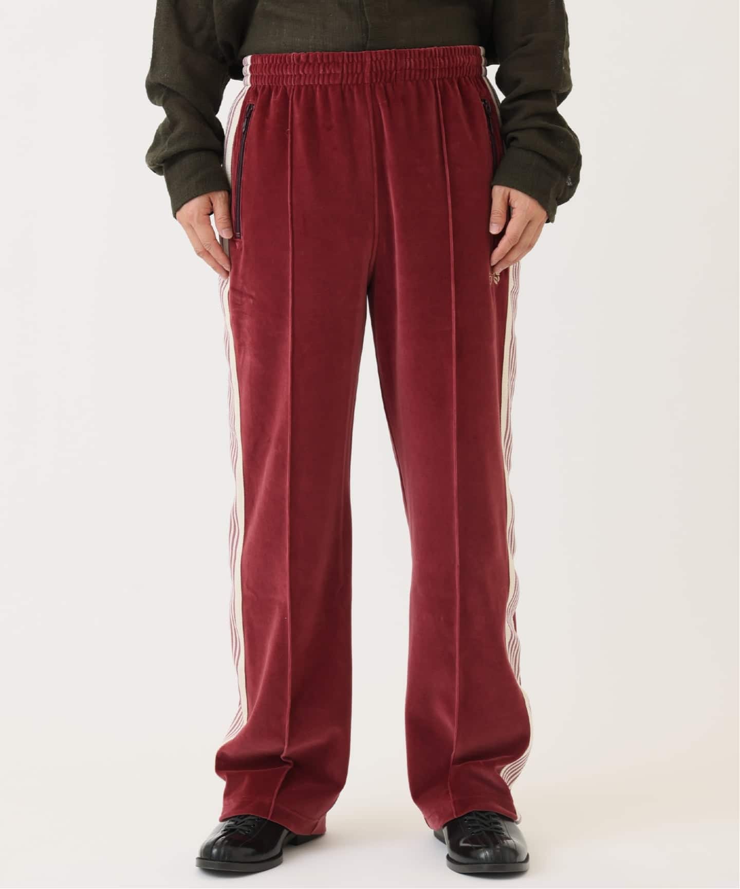 NEEDLES / ニードルズ 別注 C/PE ベロア トラック パンツ（スラックス